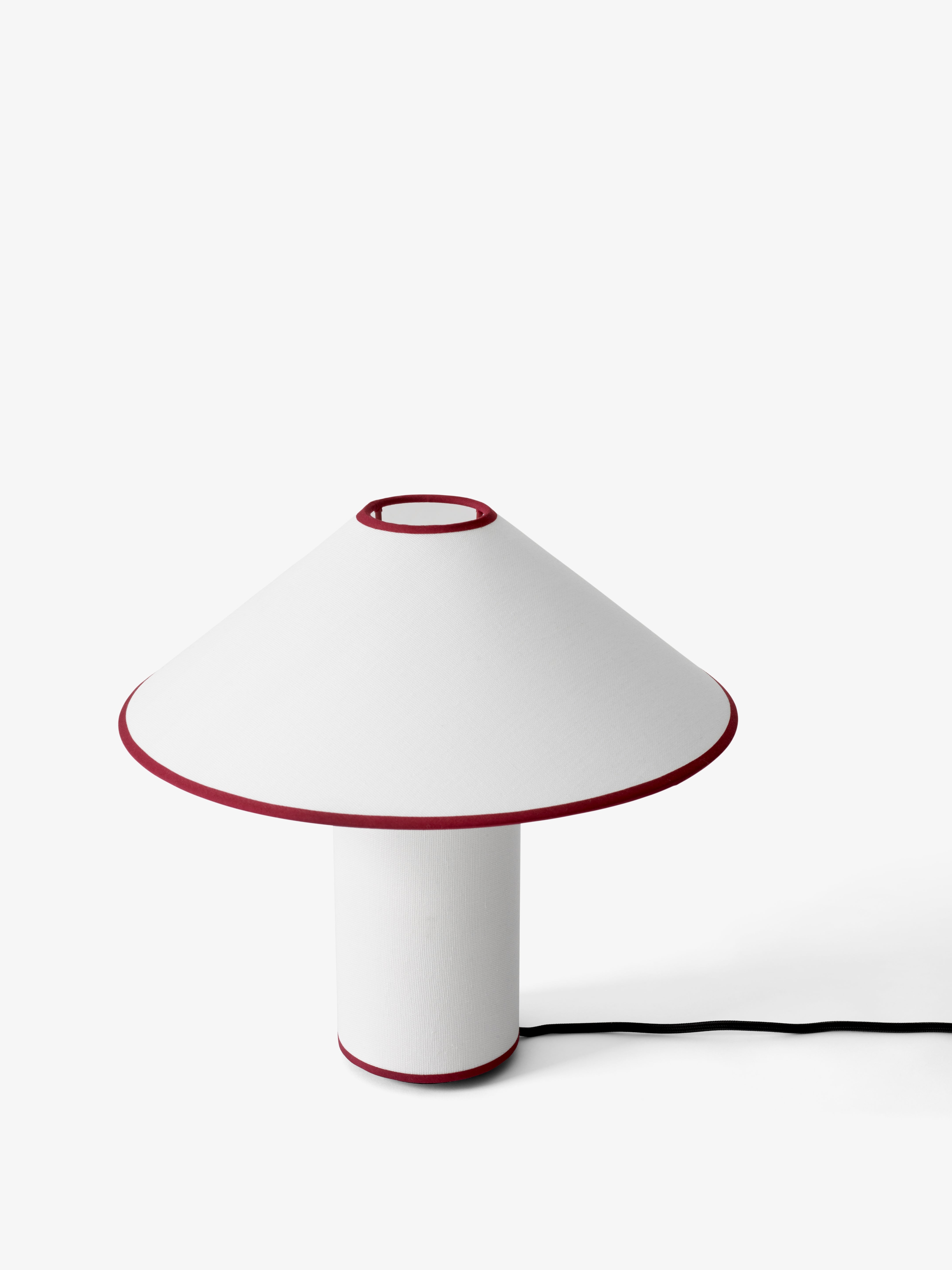 Stolní lampa COLETTE ATD6 bílá s červeným zakončením