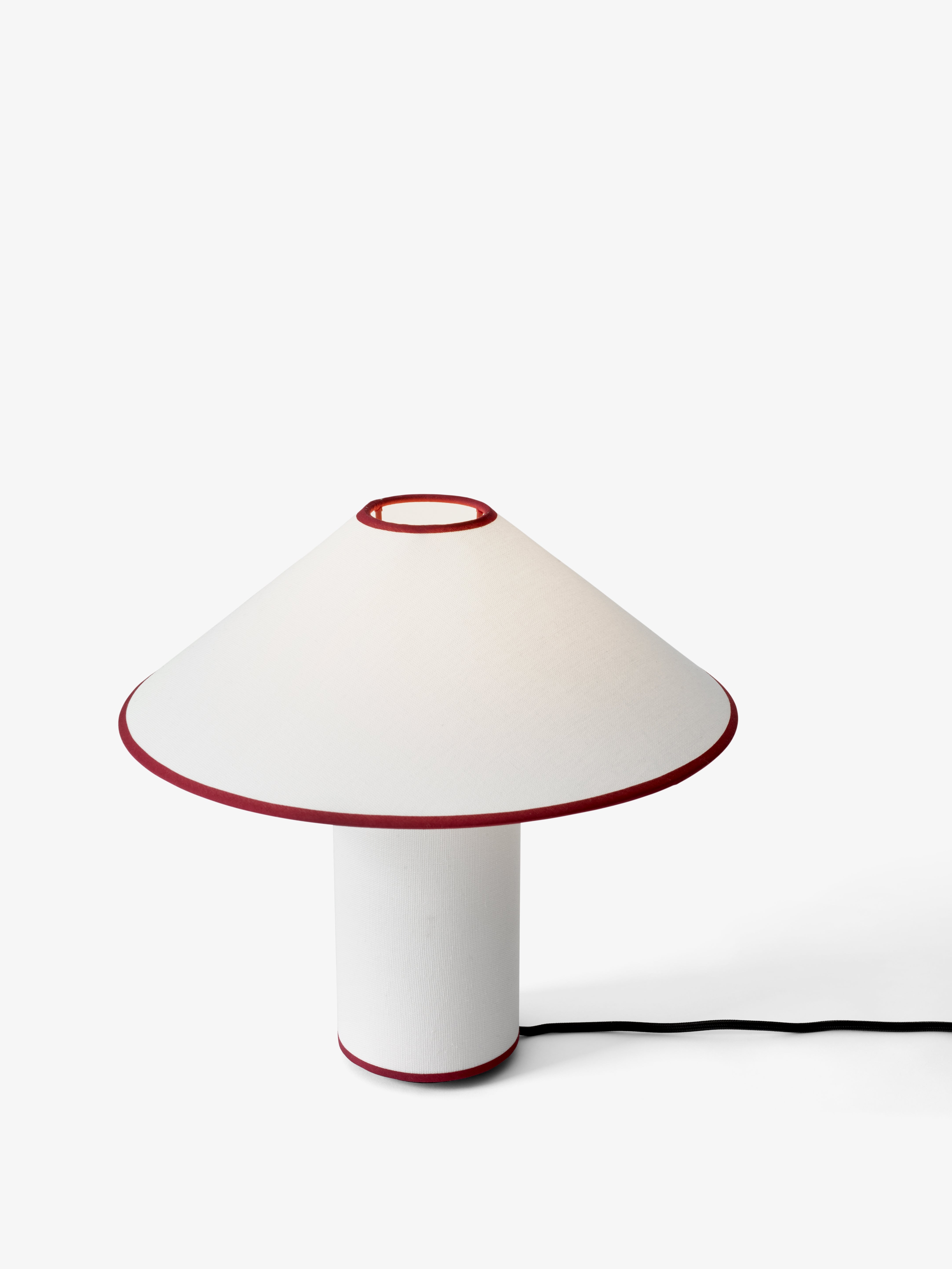 Stolní lampa COLETTE ATD6 bílá s červeným zakončením