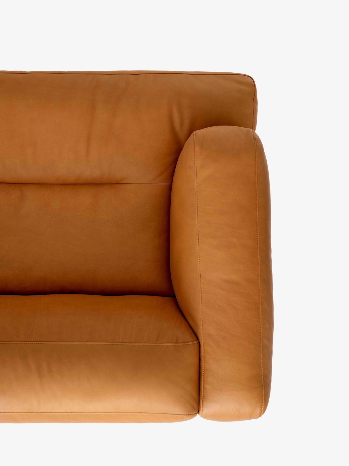 Sofa pro 3 osoby INLAND AV23 čalouněná s černým podstavcem