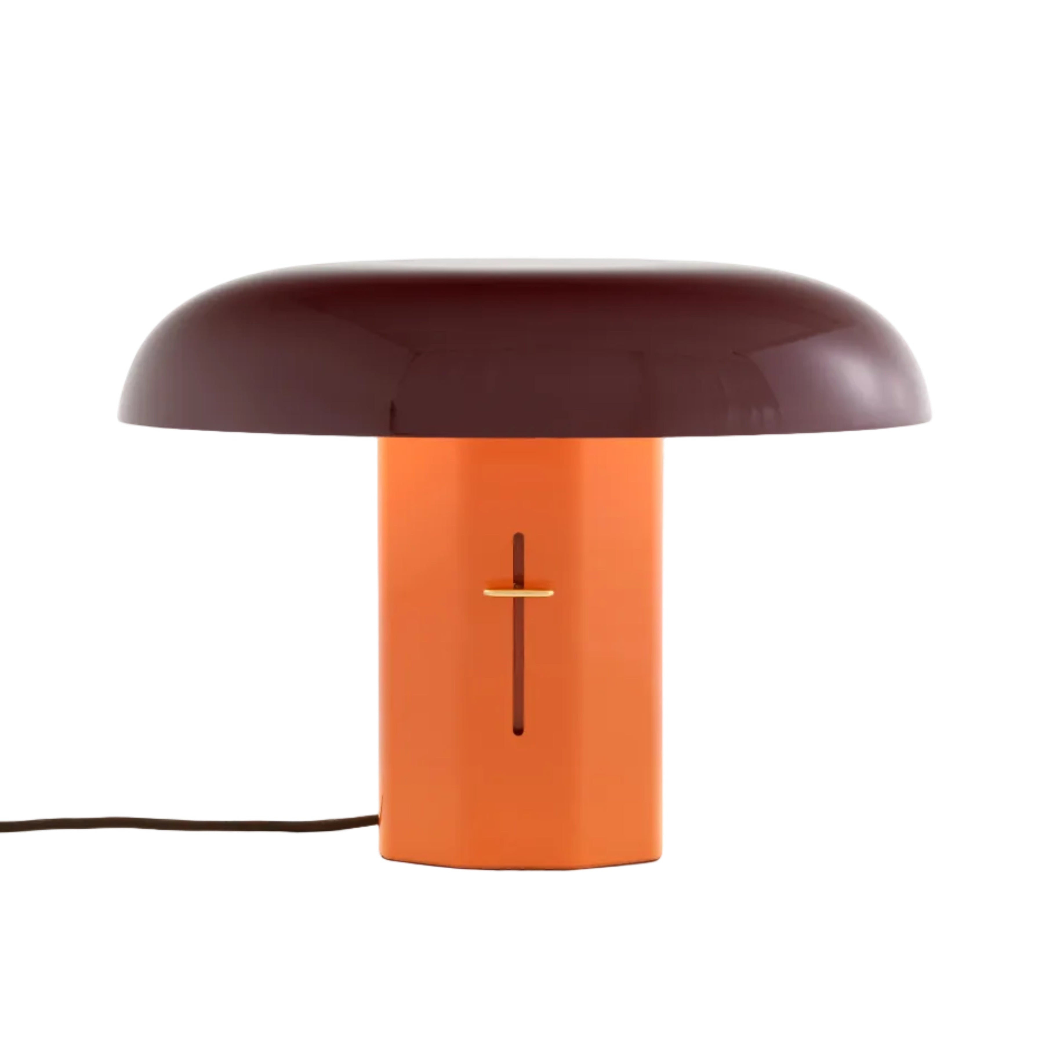 Lampa stolní MONTERA JH42 s rubínovým stínidlem a jantarovým podstavcem