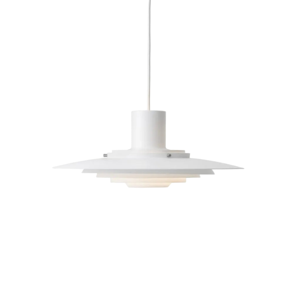 Matná bílá závěsná lampa P376