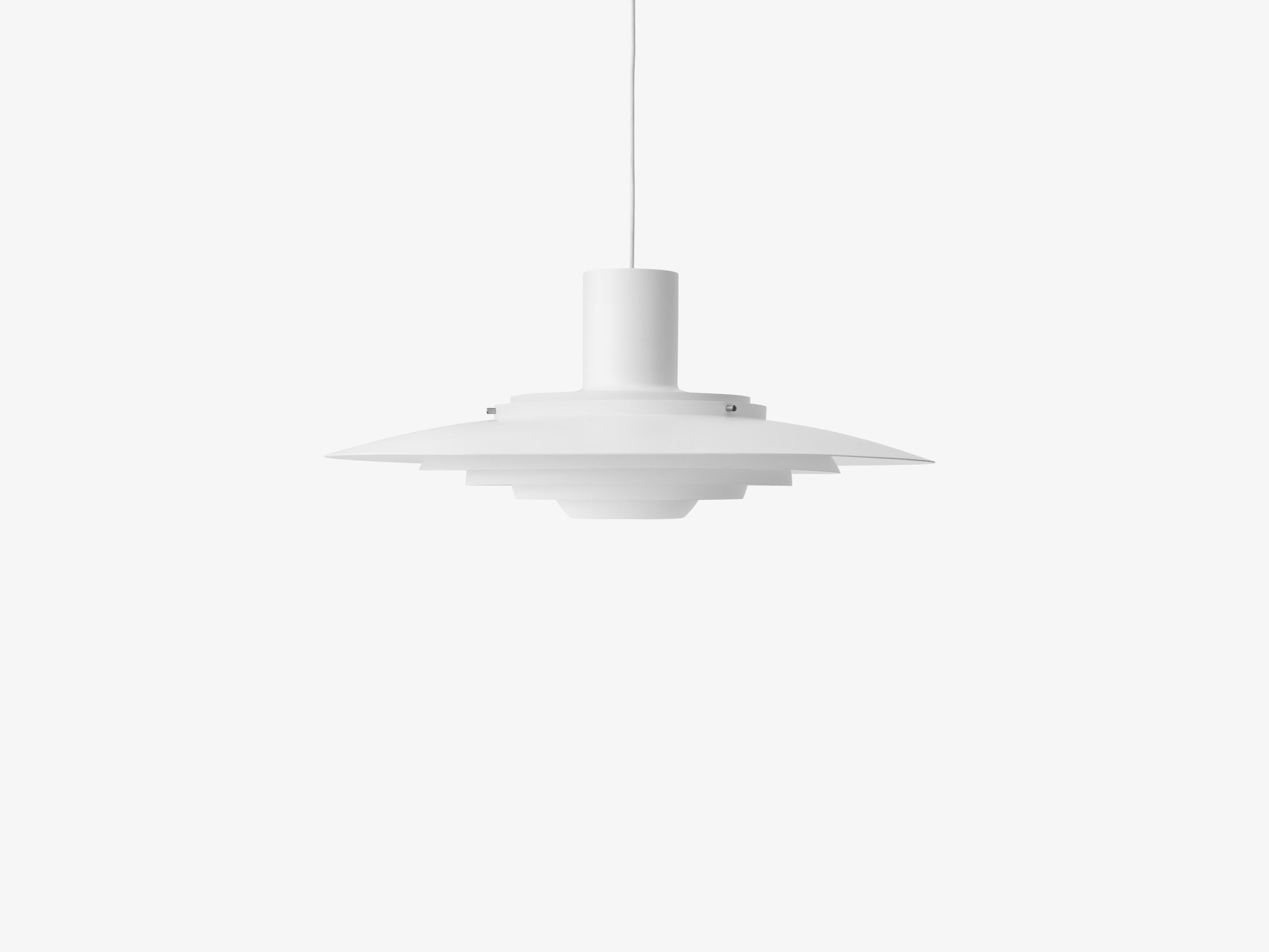 Matná bílá závěsná lampa P376