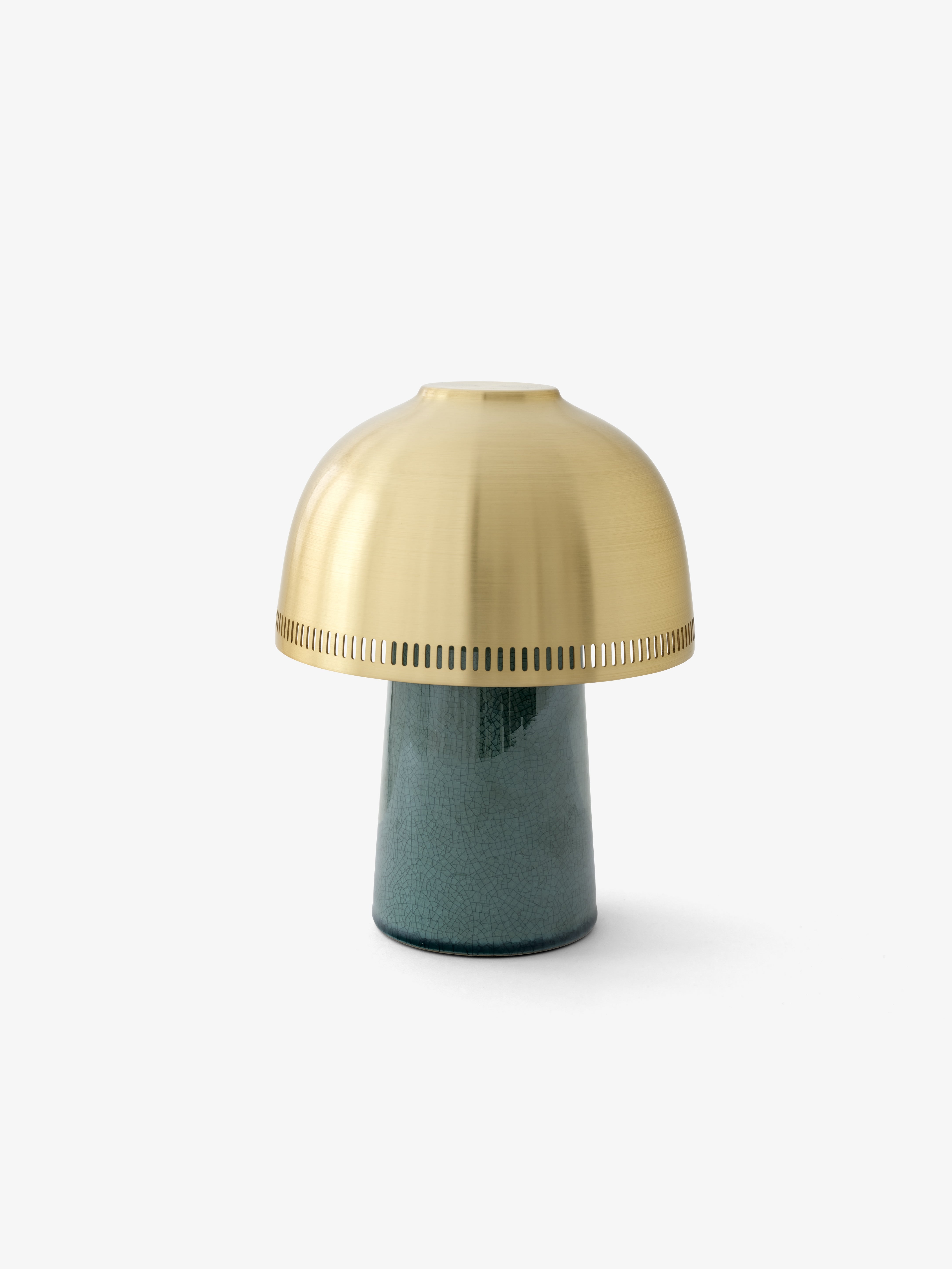 Přenosná lampa RAKU SH8 mosazný stínidlo s mořským podstavcem