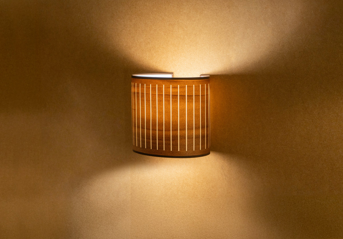 Kinkiet AUTUMN drewno orzechowe – lampa ścienna