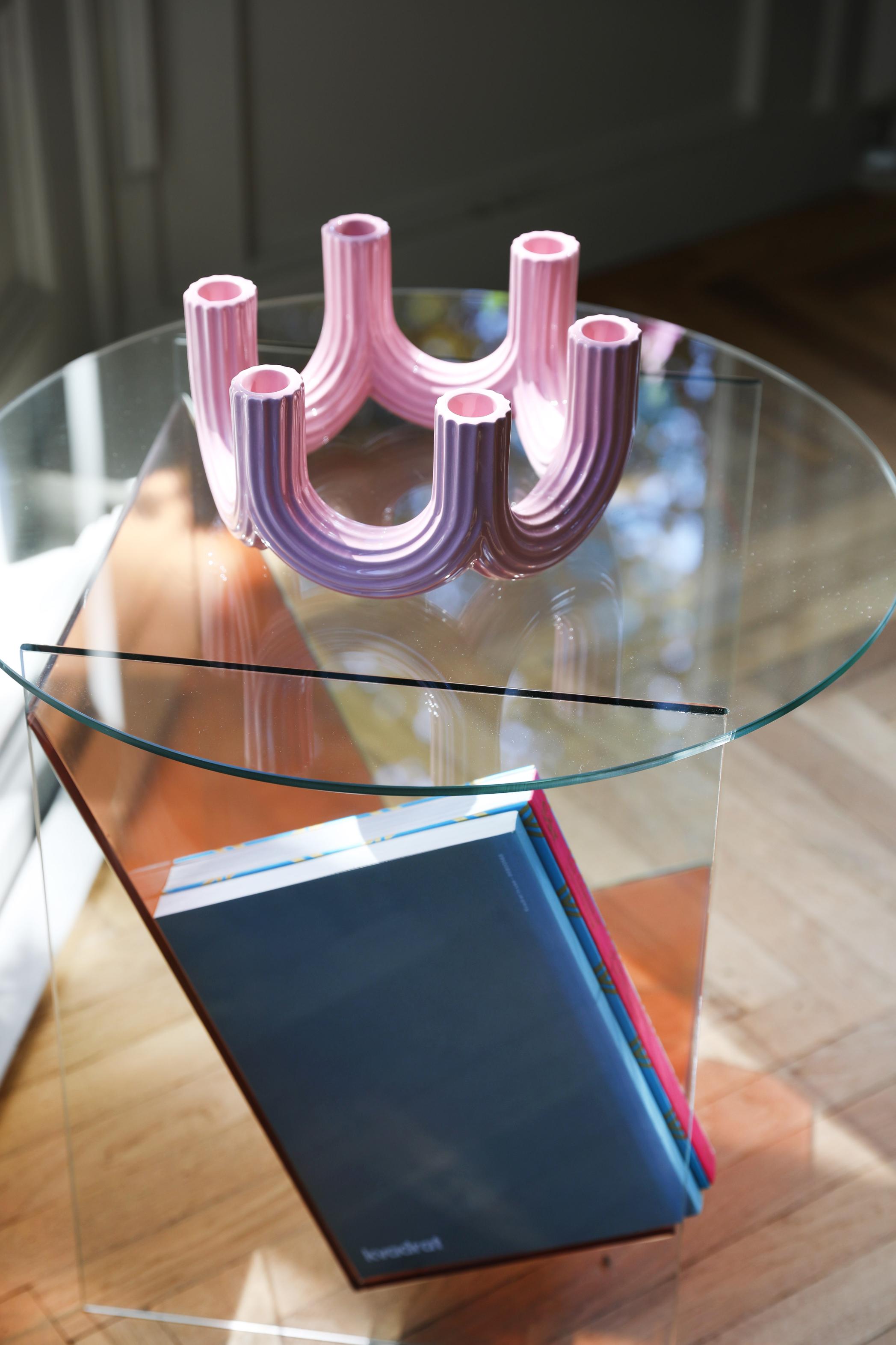 Pink Six-Arm Candle Holder CHURROS