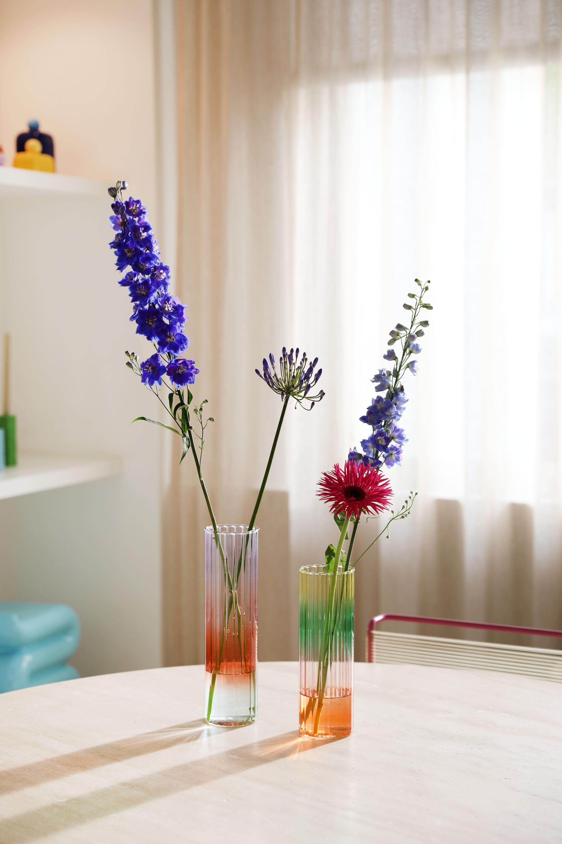 Váza GRADIENT zelená s oranžovou