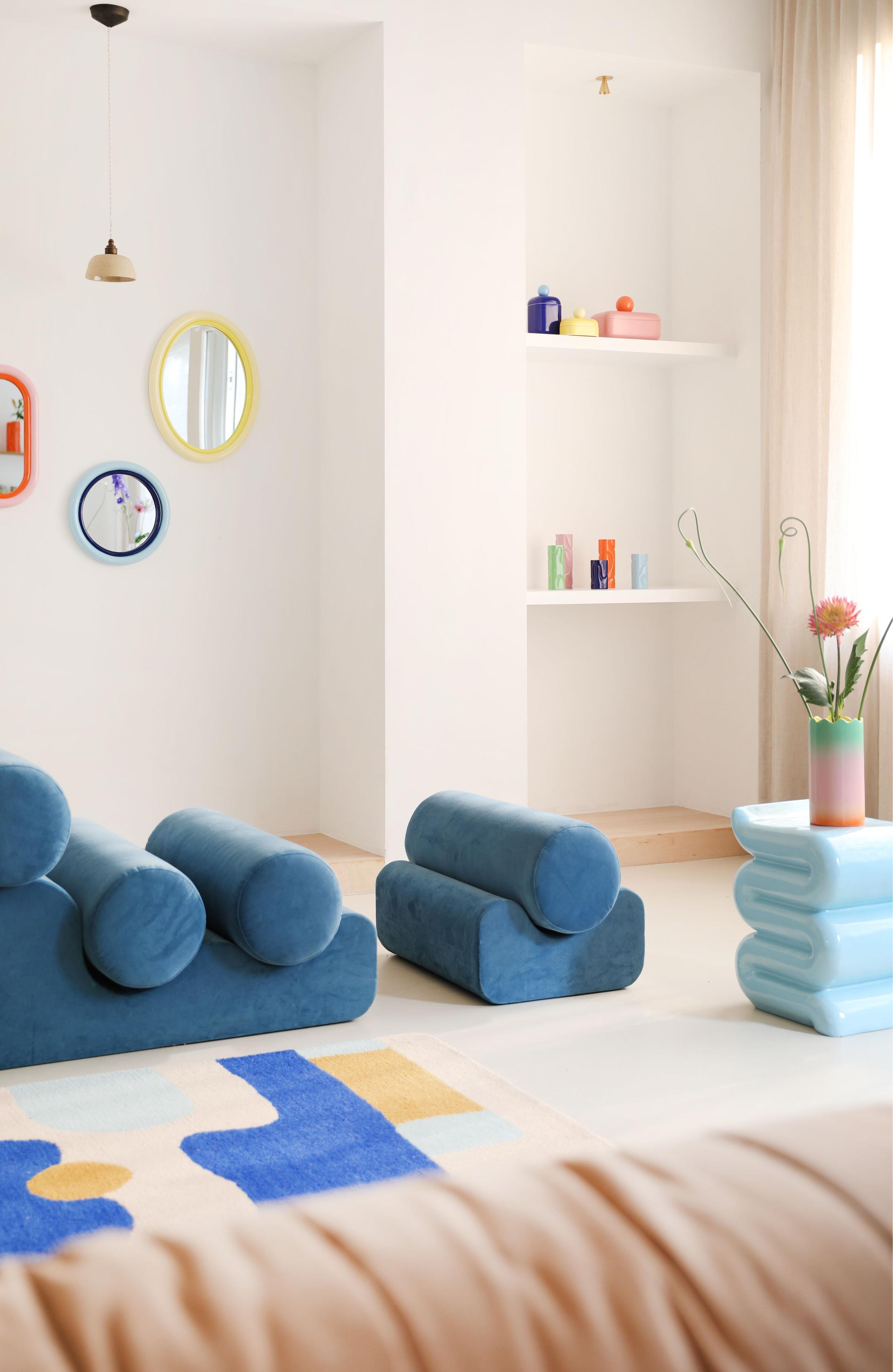 Boční stolek WHIP modrý