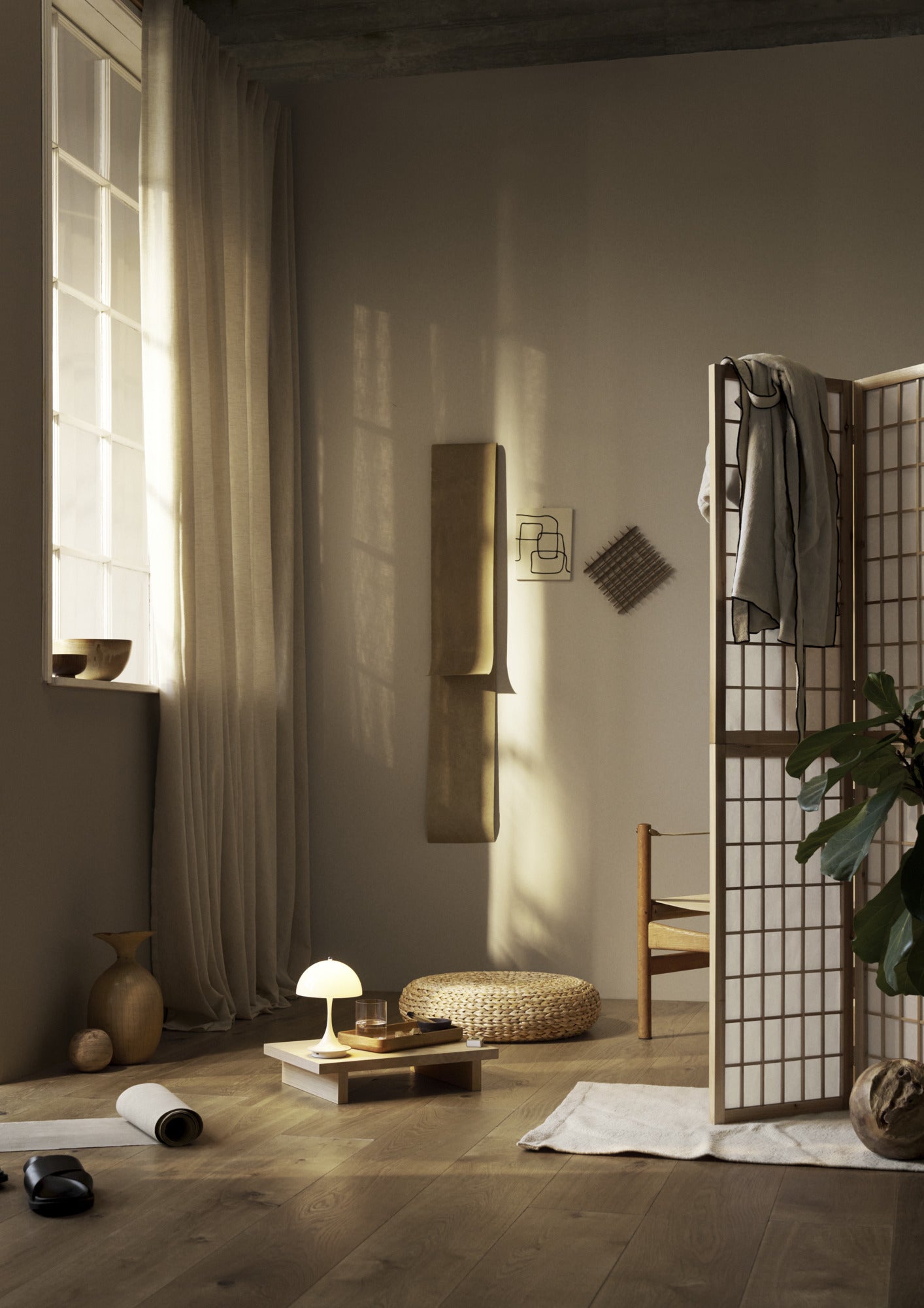 Přenosná lampa PANTHELLA 250 béžová opál