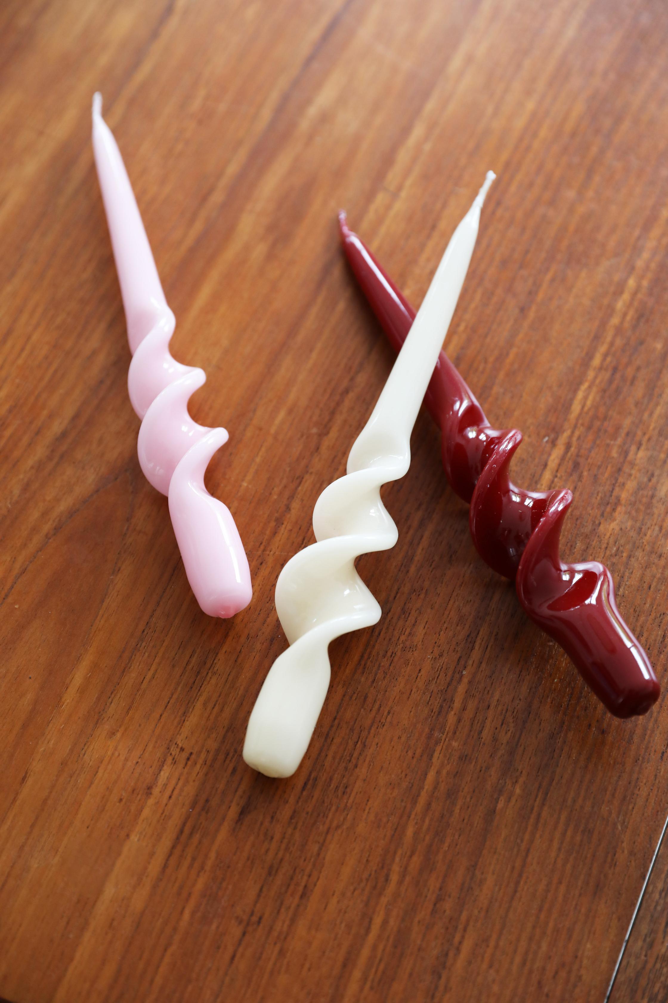 Sada svíček ALPHA REDS růžová s burgundskou a žlutou