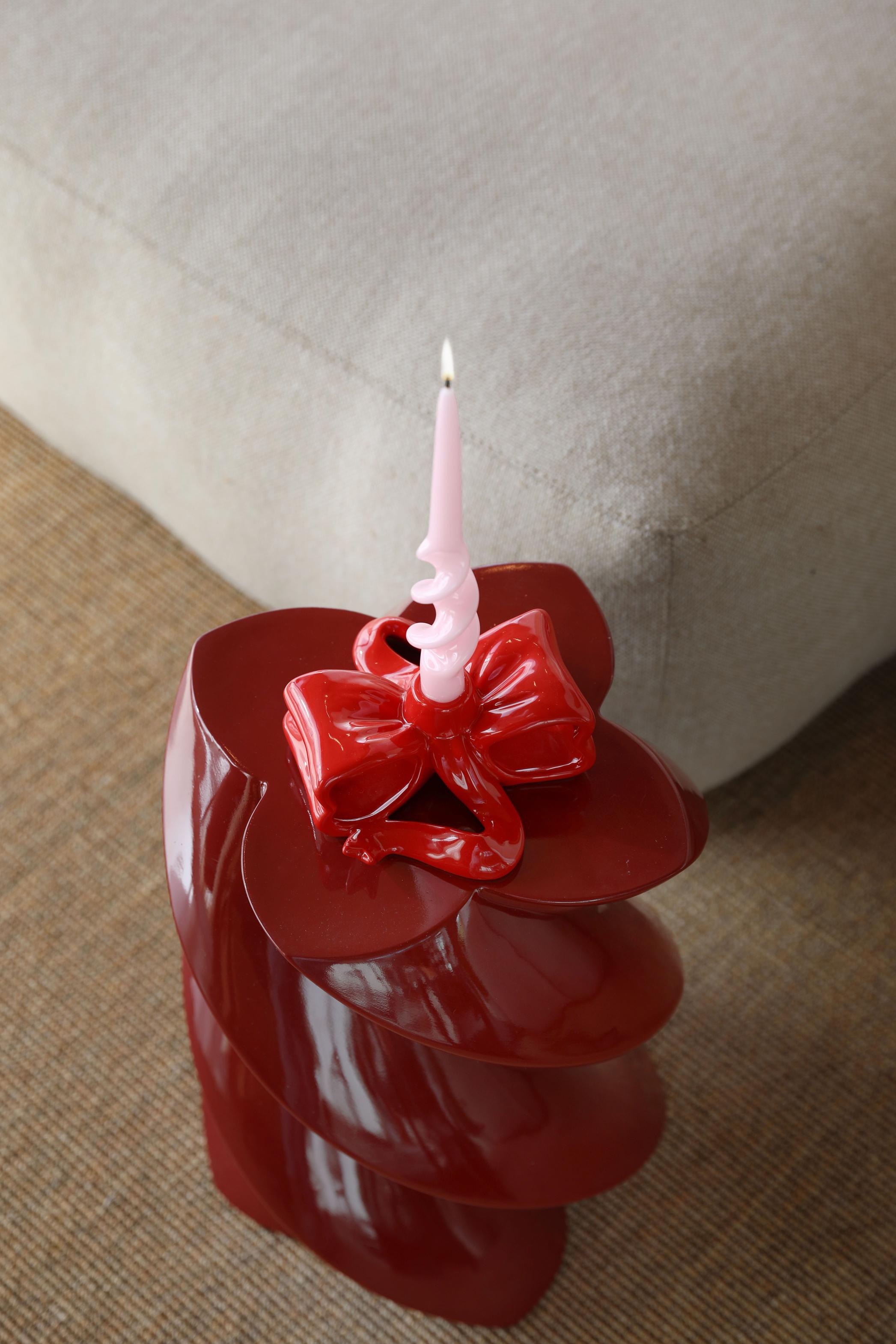 Sada svíček ALPHA REDS růžová s burgundskou a žlutou