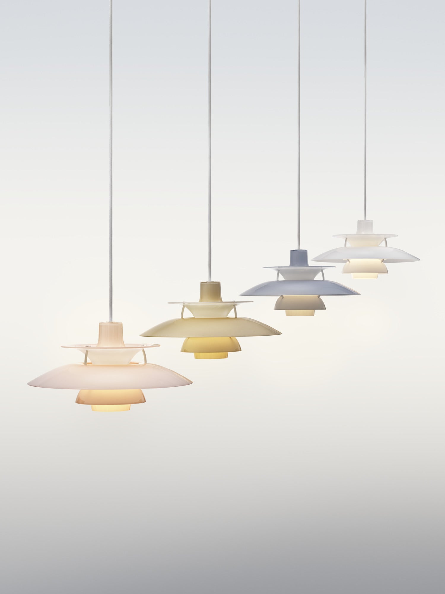 Lampa wisząca PH 5 OPAL błękitny – Louis Poulsen