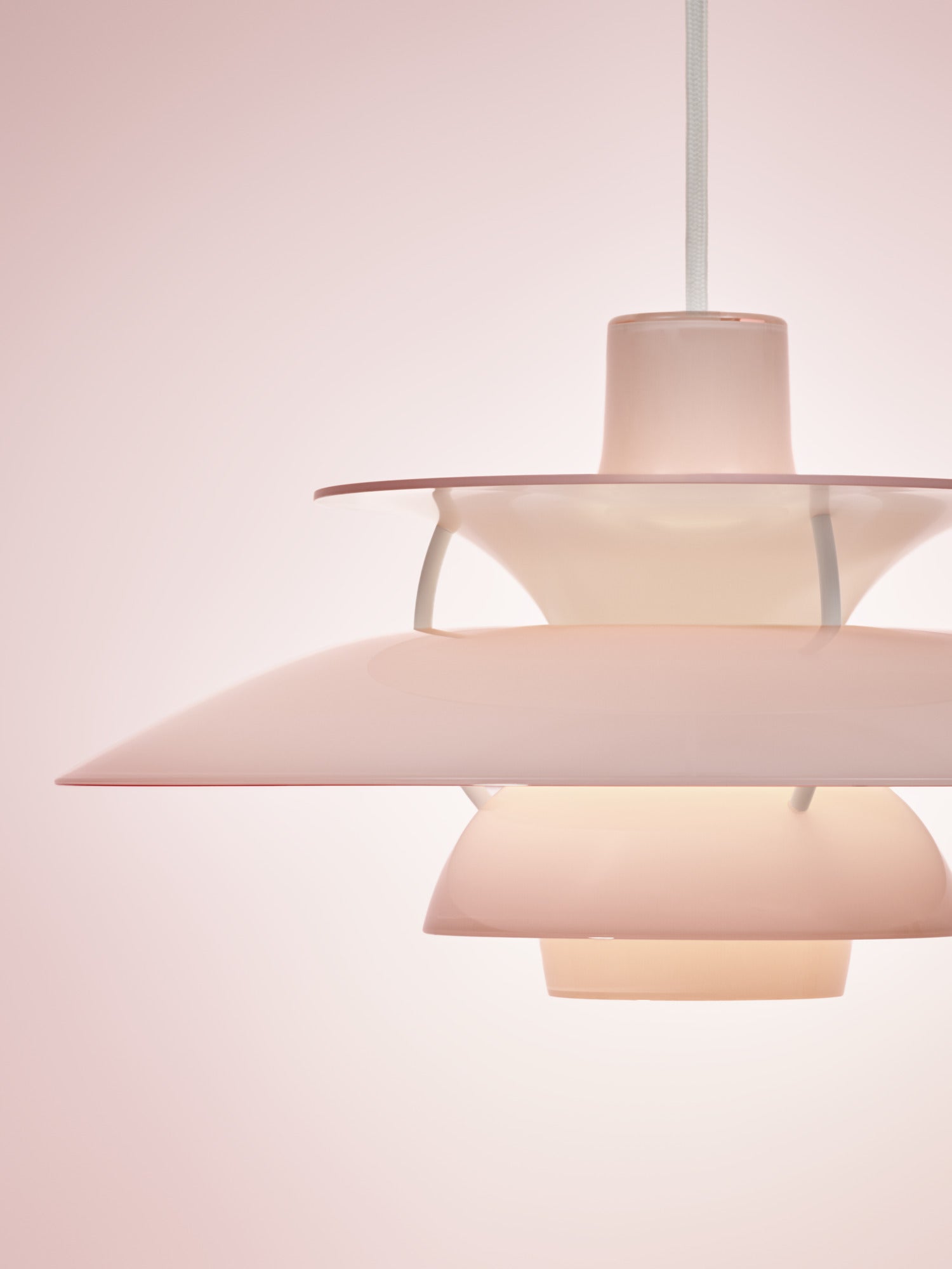 Lampa wisząca PH 5 OPAL jasnoróżowy – Louis Poulsen