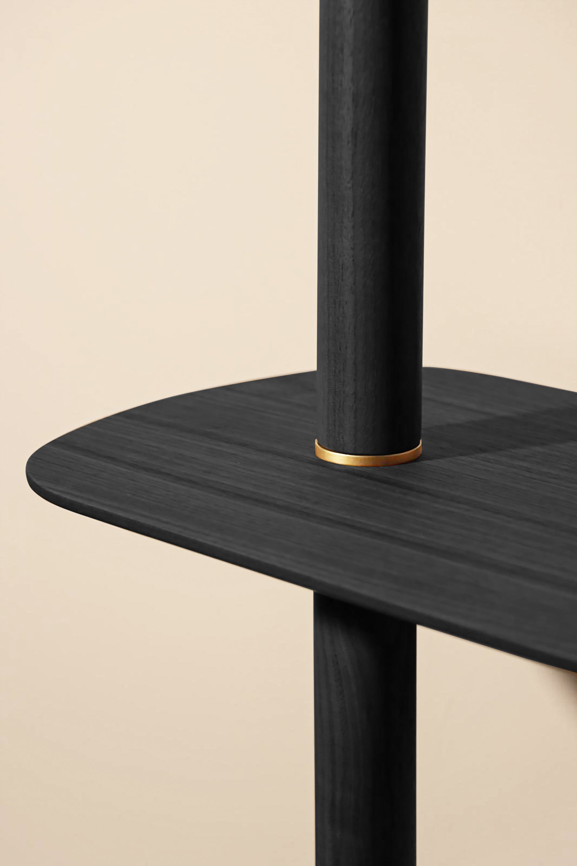 Nástěnný regál AXIS 3 černý jasanový dýha