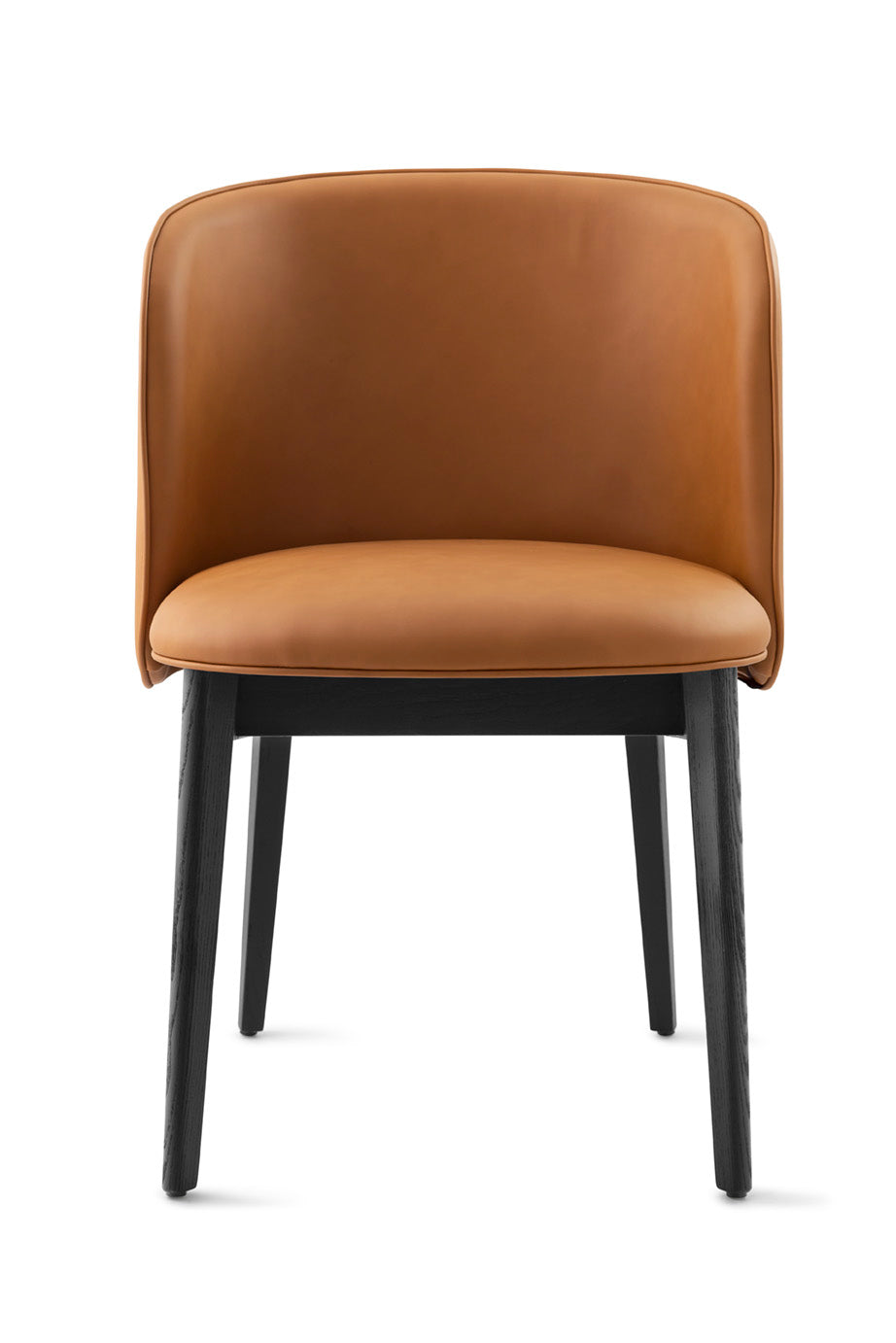 Armchair ABREY upholstered with a black wooden base