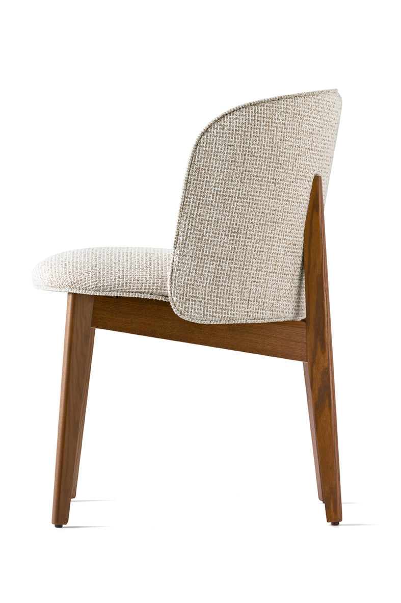 Křeslo s područkami ABREY čalouněné s ořechovou základnou