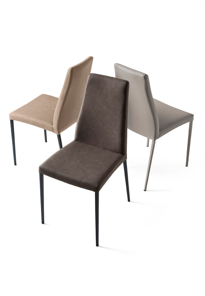 AIDA upholstered chair with beige base