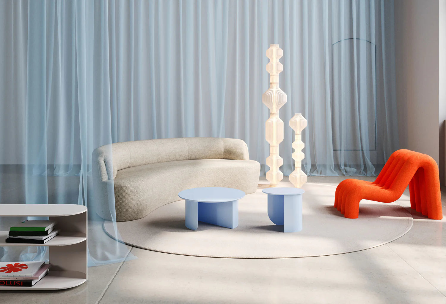 Stolik kawowy PLATEAU łososiowy