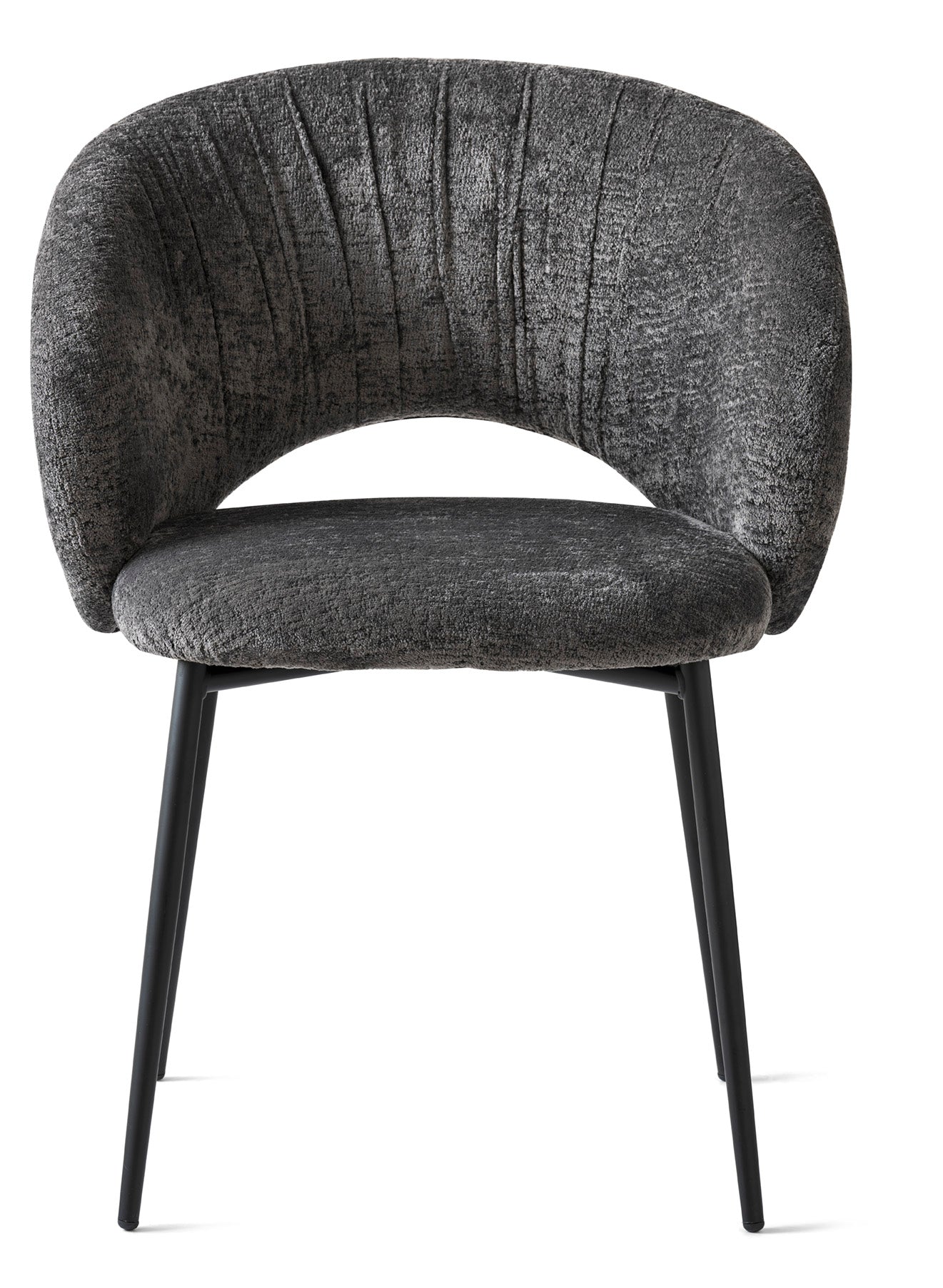 Čalouněné křeslo ANIME s černým kovovým podstavcem