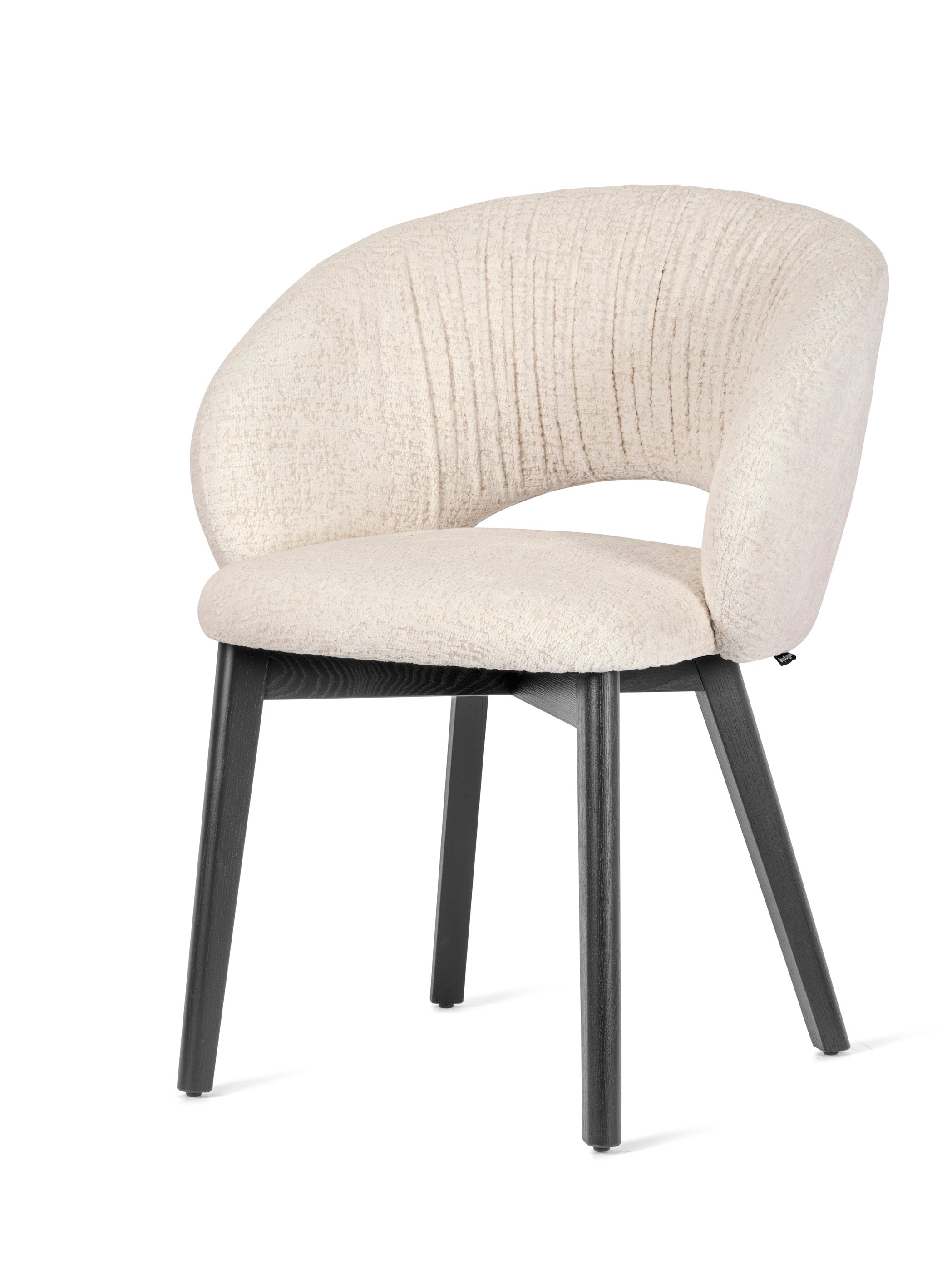 Čalouněné křeslo ANIME s černou dřevěnou základnou