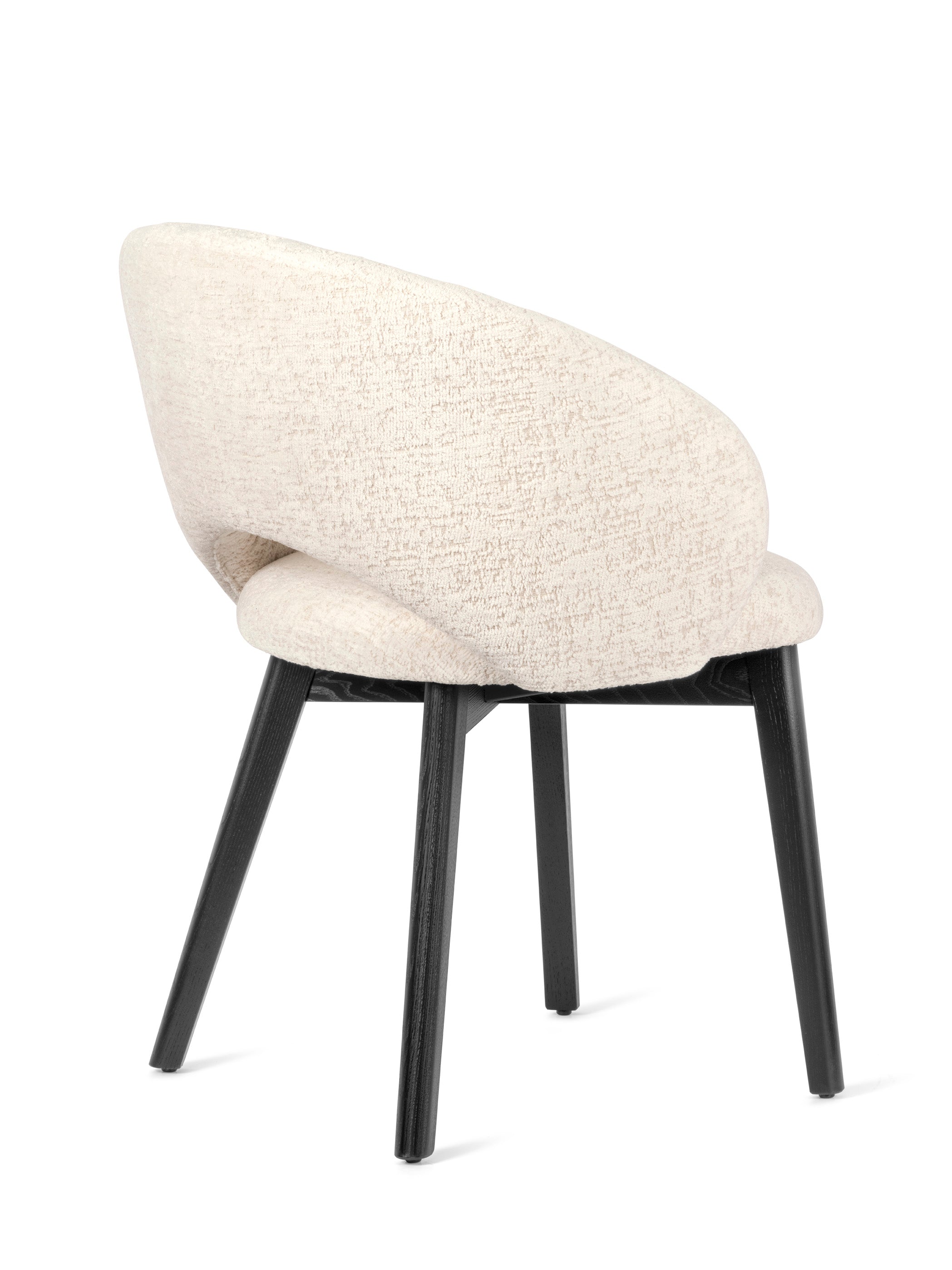 Čalouněné křeslo ANIME s černou dřevěnou základnou