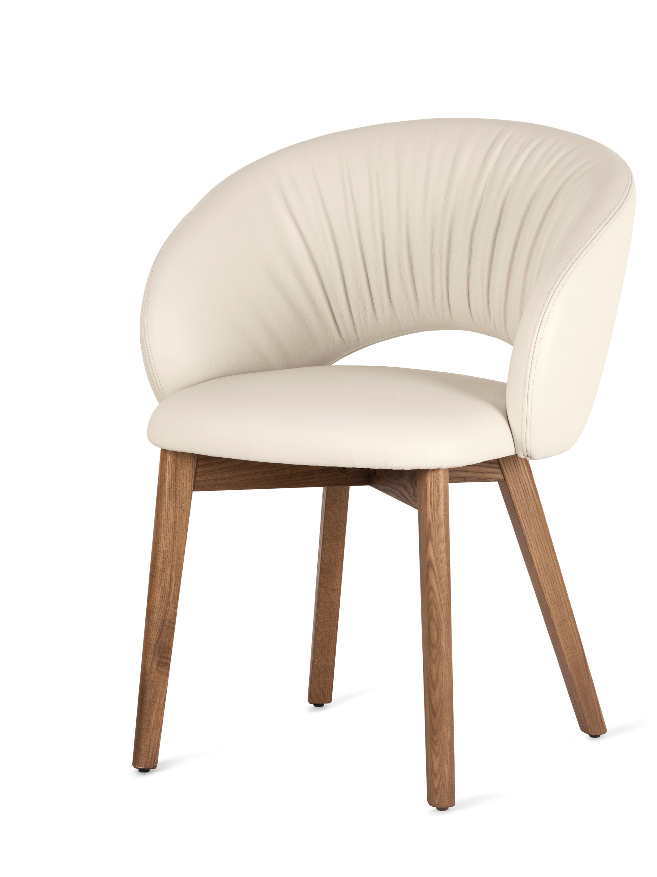 Čalouněné křeslo ANIME s ořechovou základnou