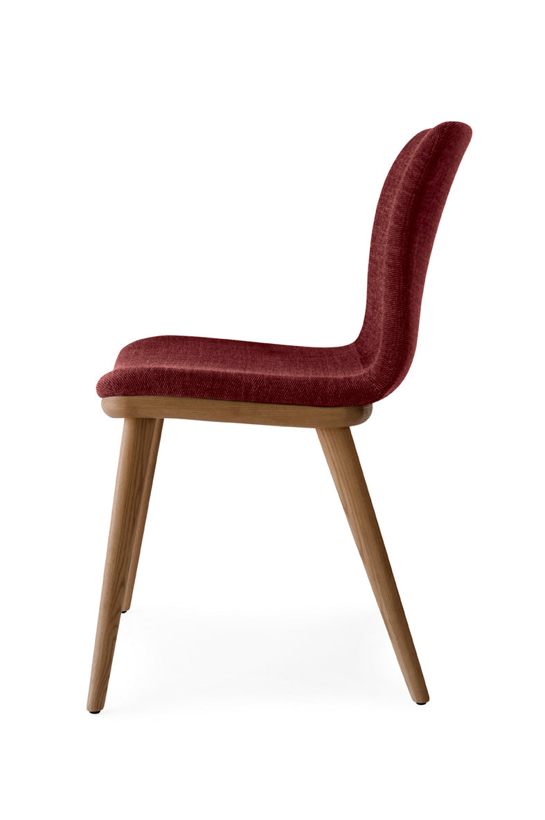 ANNIE upholstered chair with walnut base
