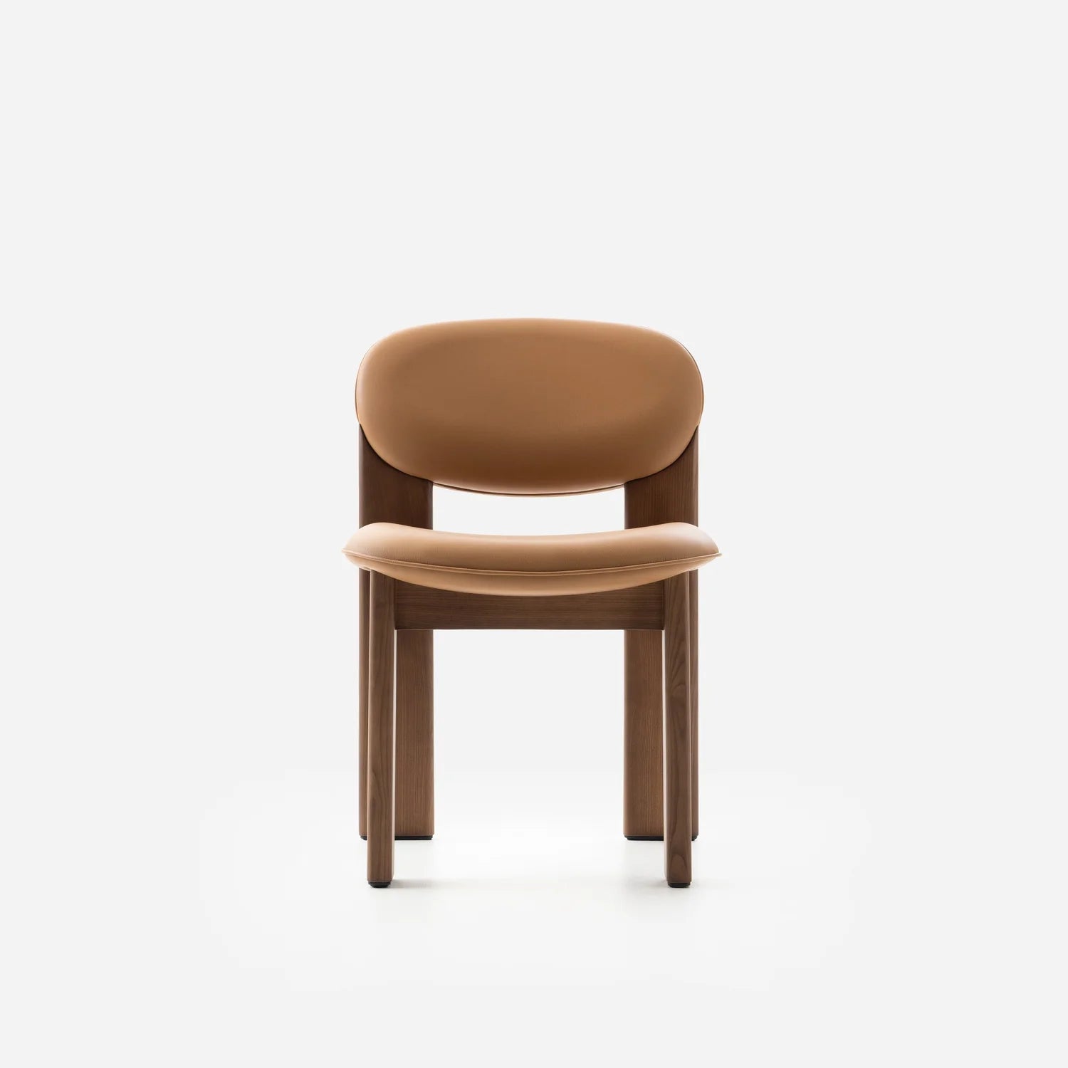 ARCHIPEN upholstered chair with a brown ash base