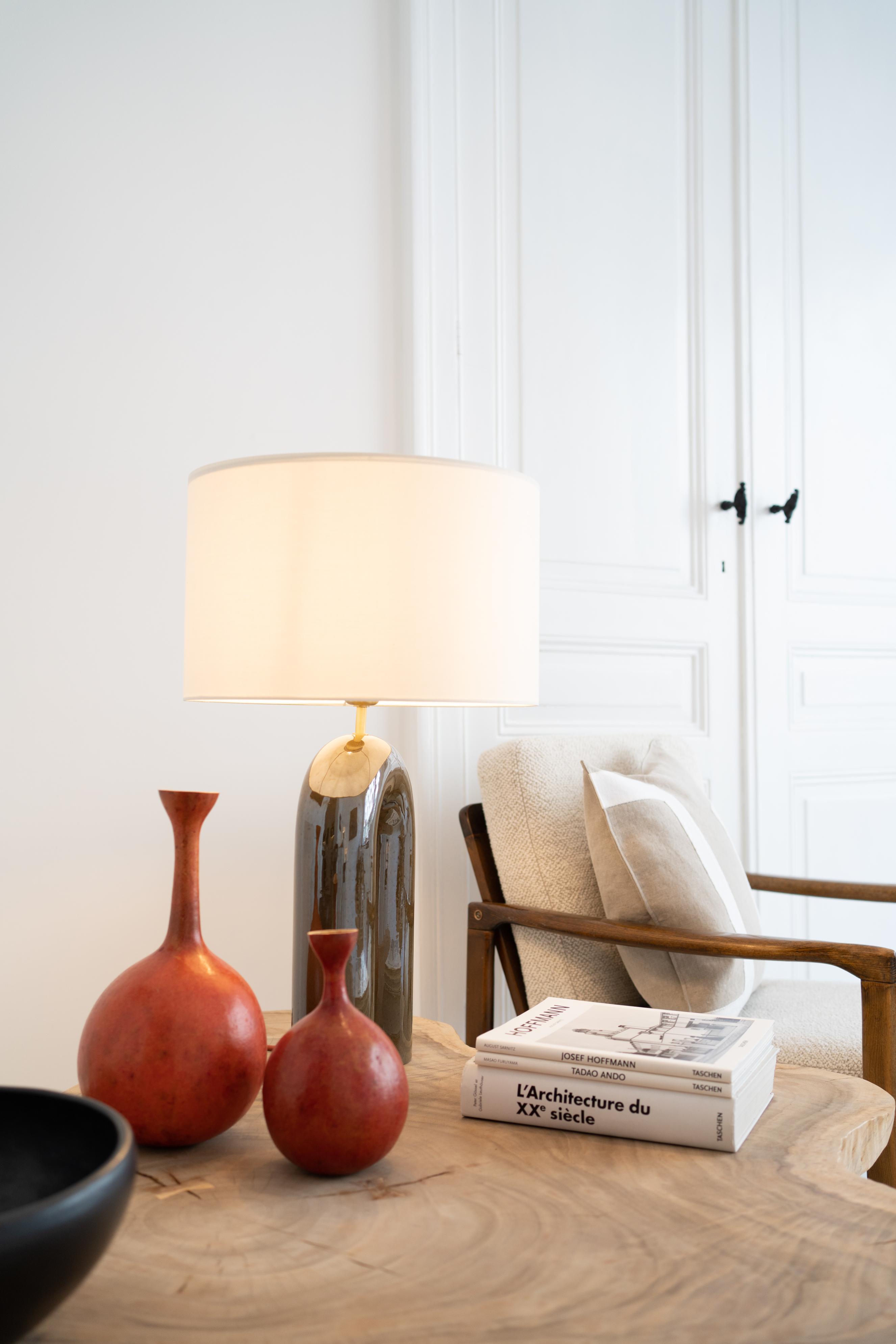 Stolní keramická lampa ARKO zelená