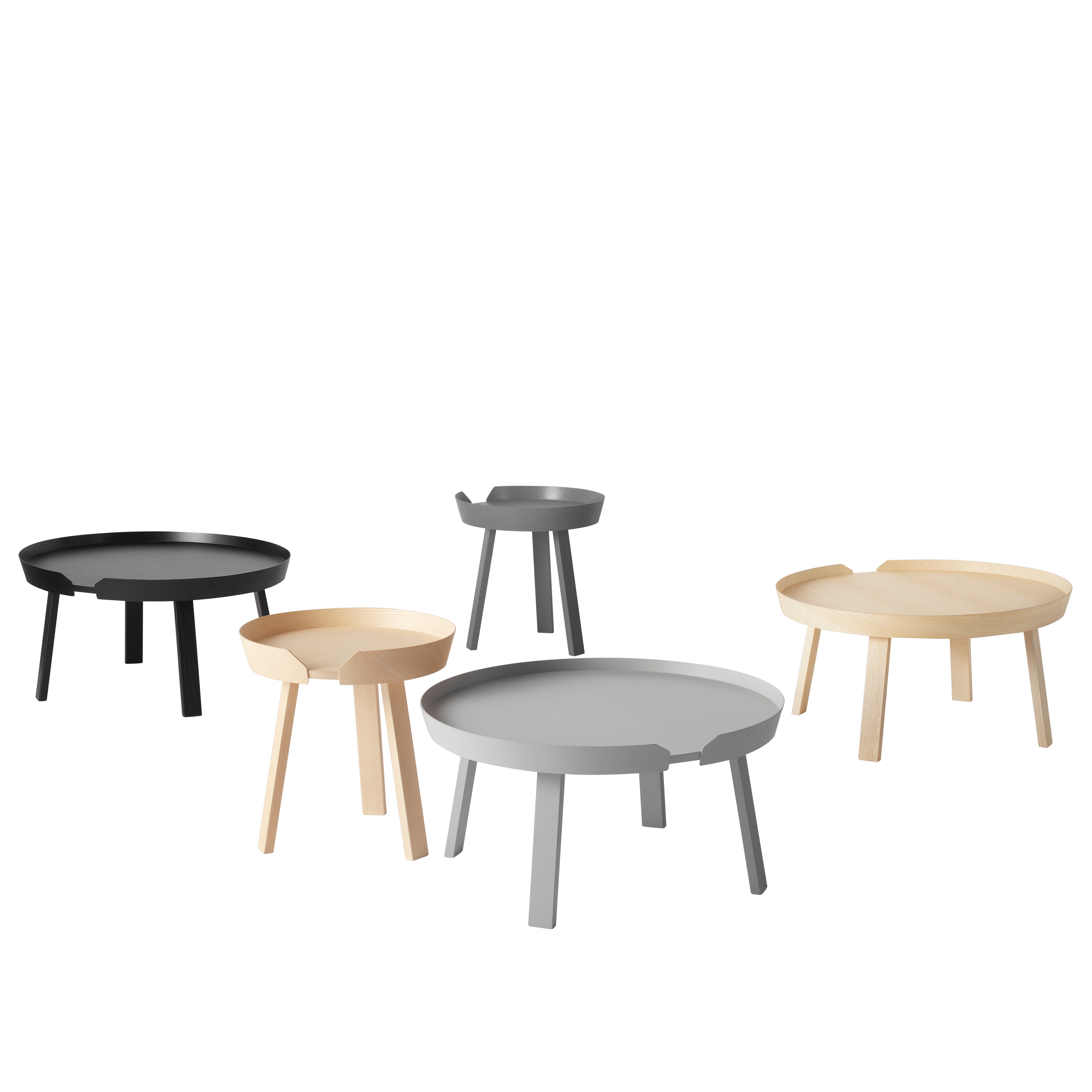 ROUND side table in anthracite