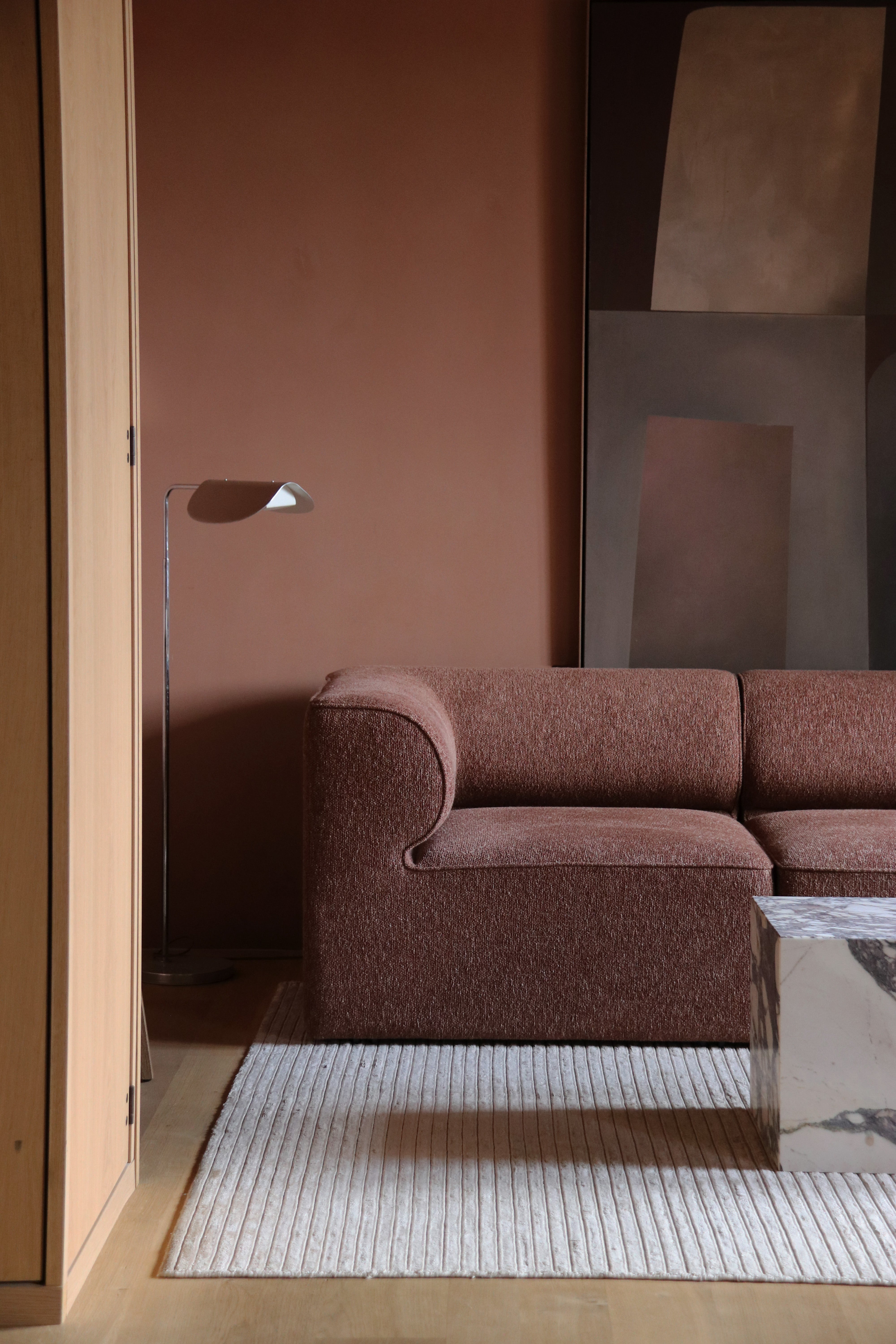 WING floor lamp polished aluminum