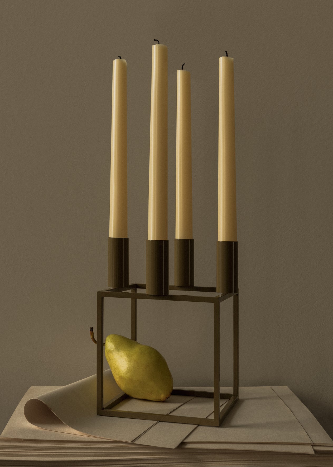KUBUS Black Candle Holder