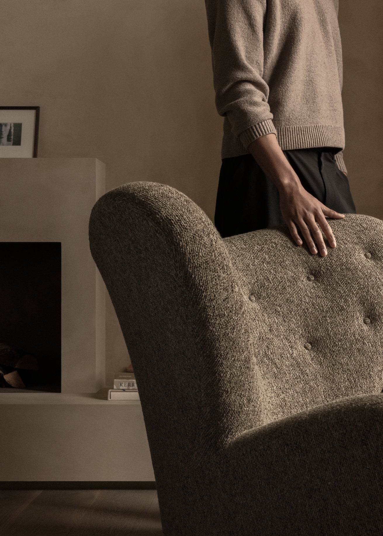 Křeslo UNAVENÝ MUŽ béžové