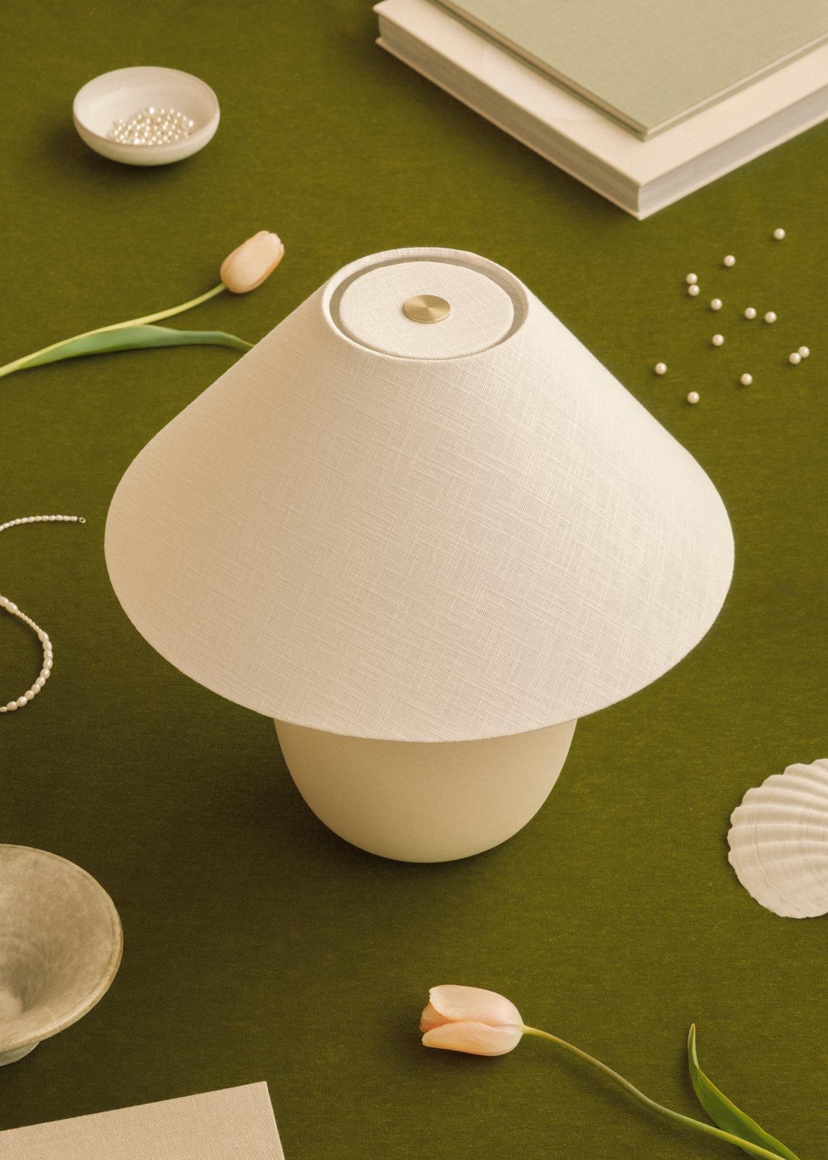 Stolní lampa TORSO bílá keramika