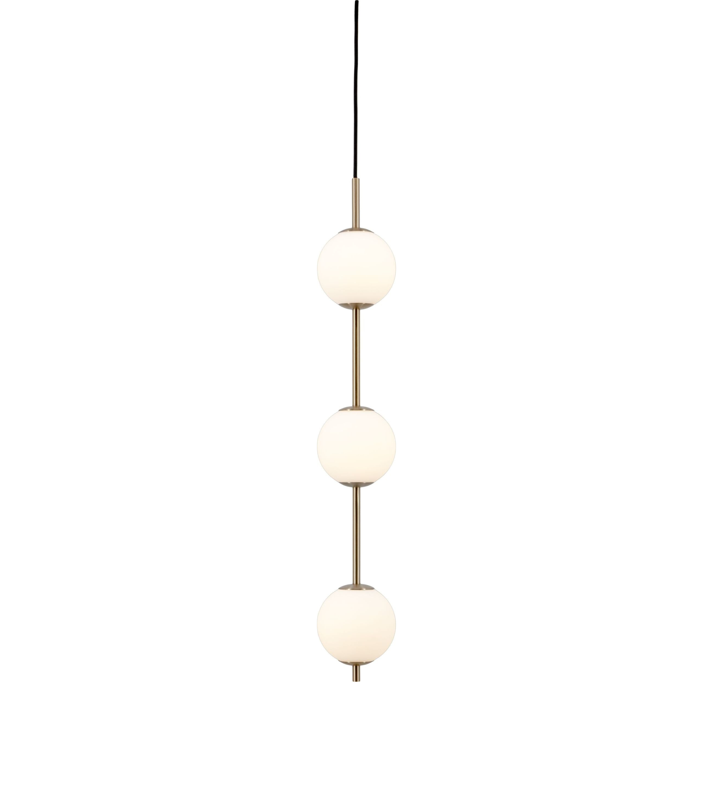 AUDREY pendant lamp white with gold insert