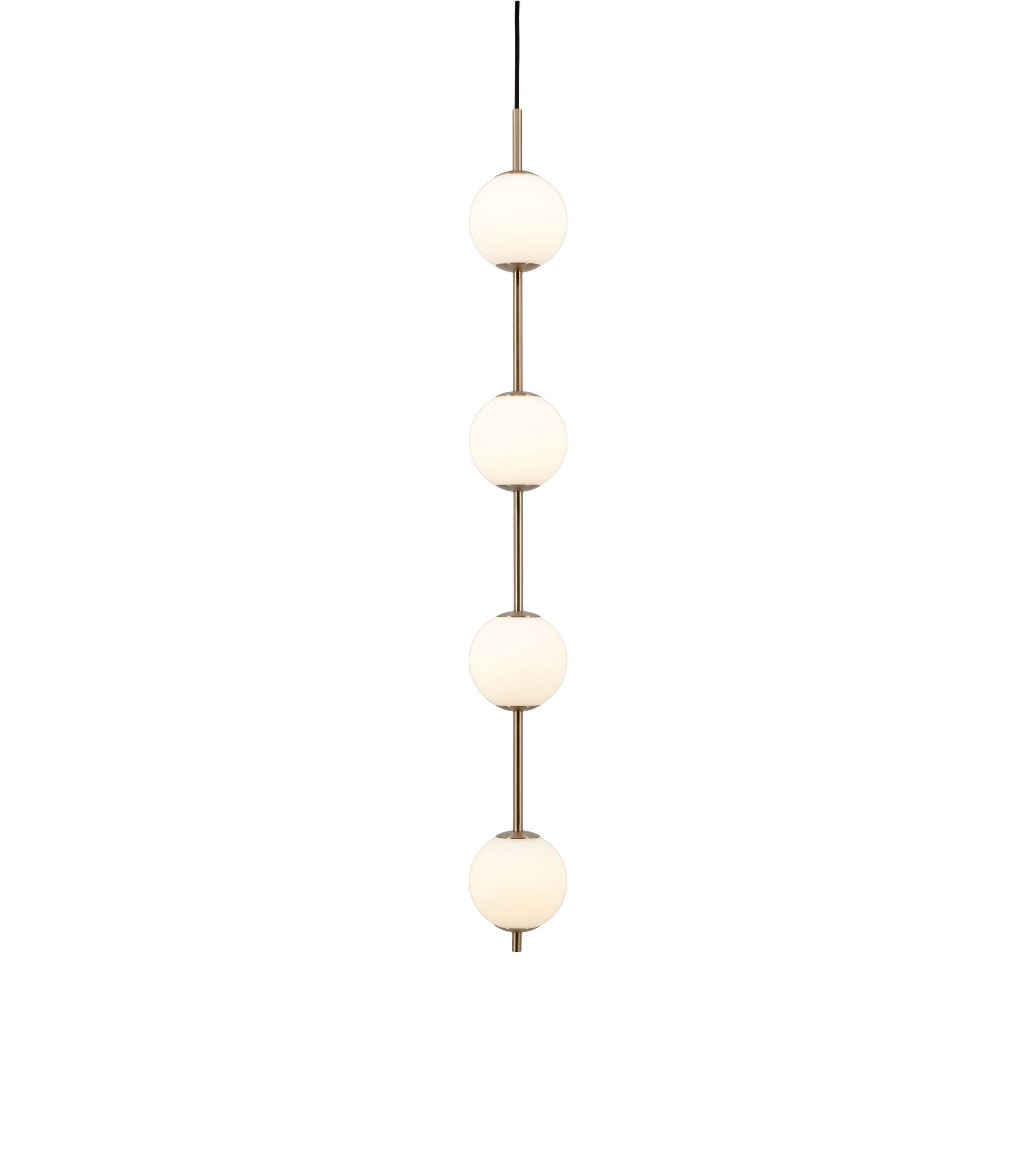 AUDREY pendant lamp white with gold insert