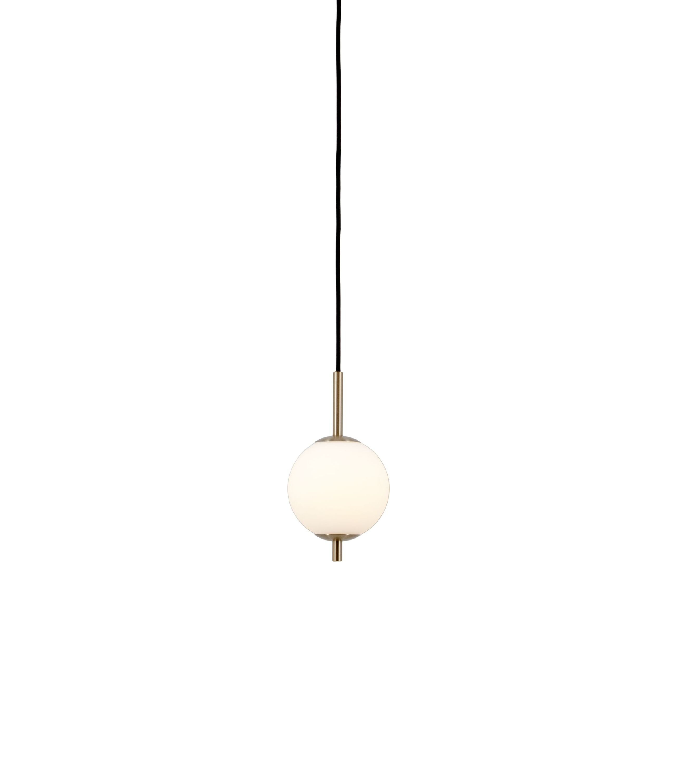 AUDREY pendant lamp white with gold insert