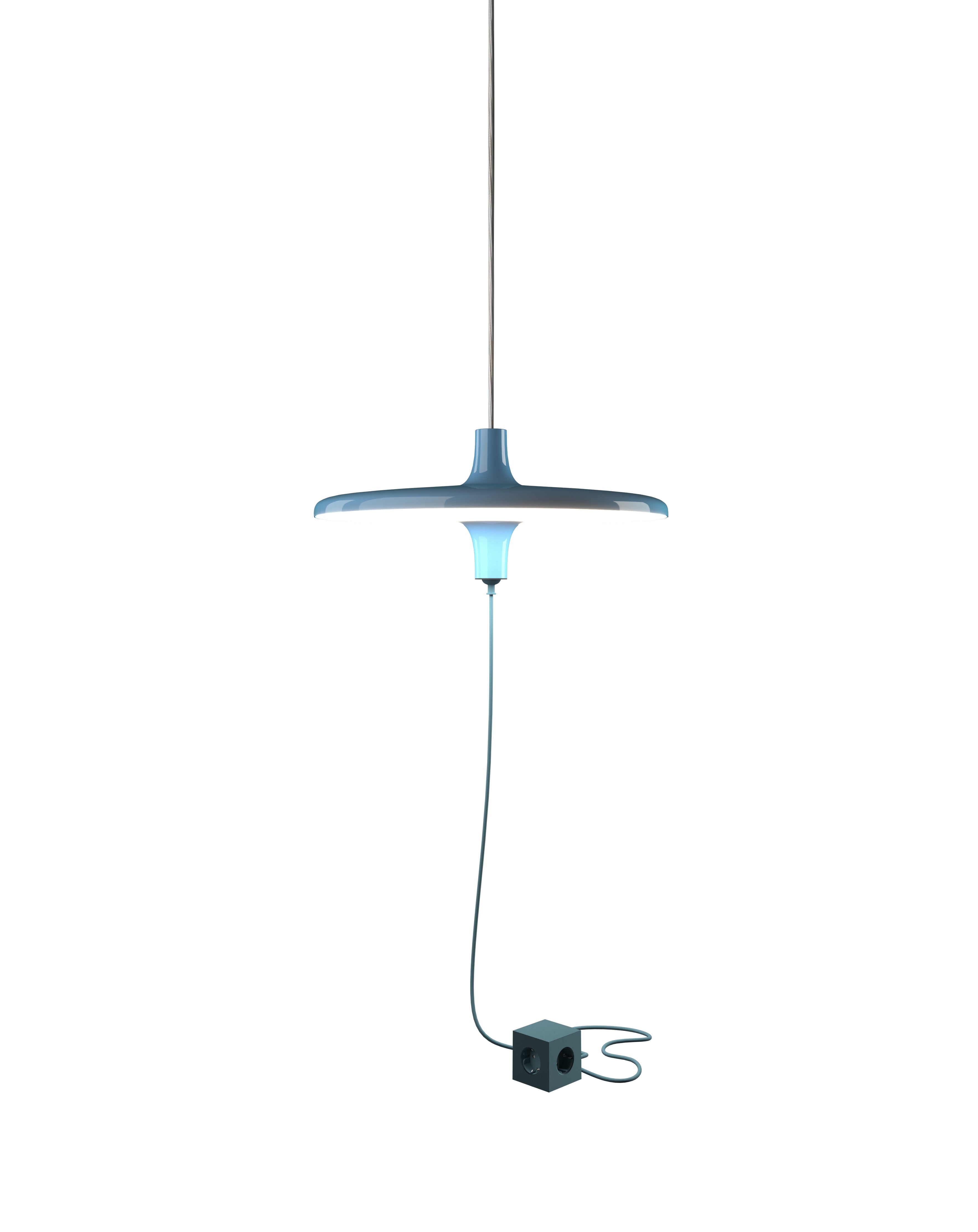 Lampa visící AVRO lesklá modrá
