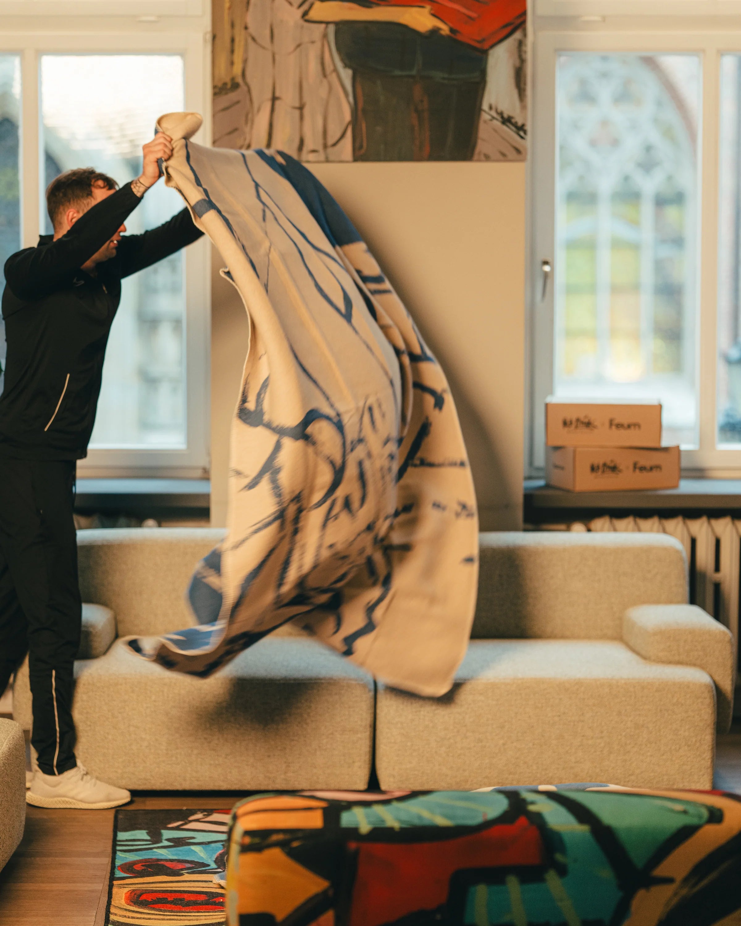 Koc M. Żytniak x Feum sand beige and sea blue