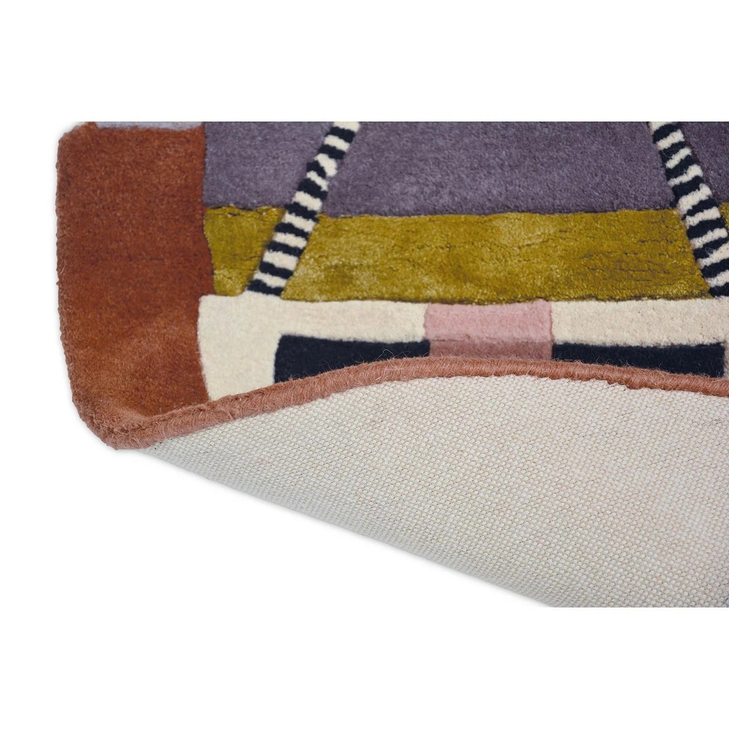 Kulatý koberec ZODIAC LIBRA levandulově-hnědý