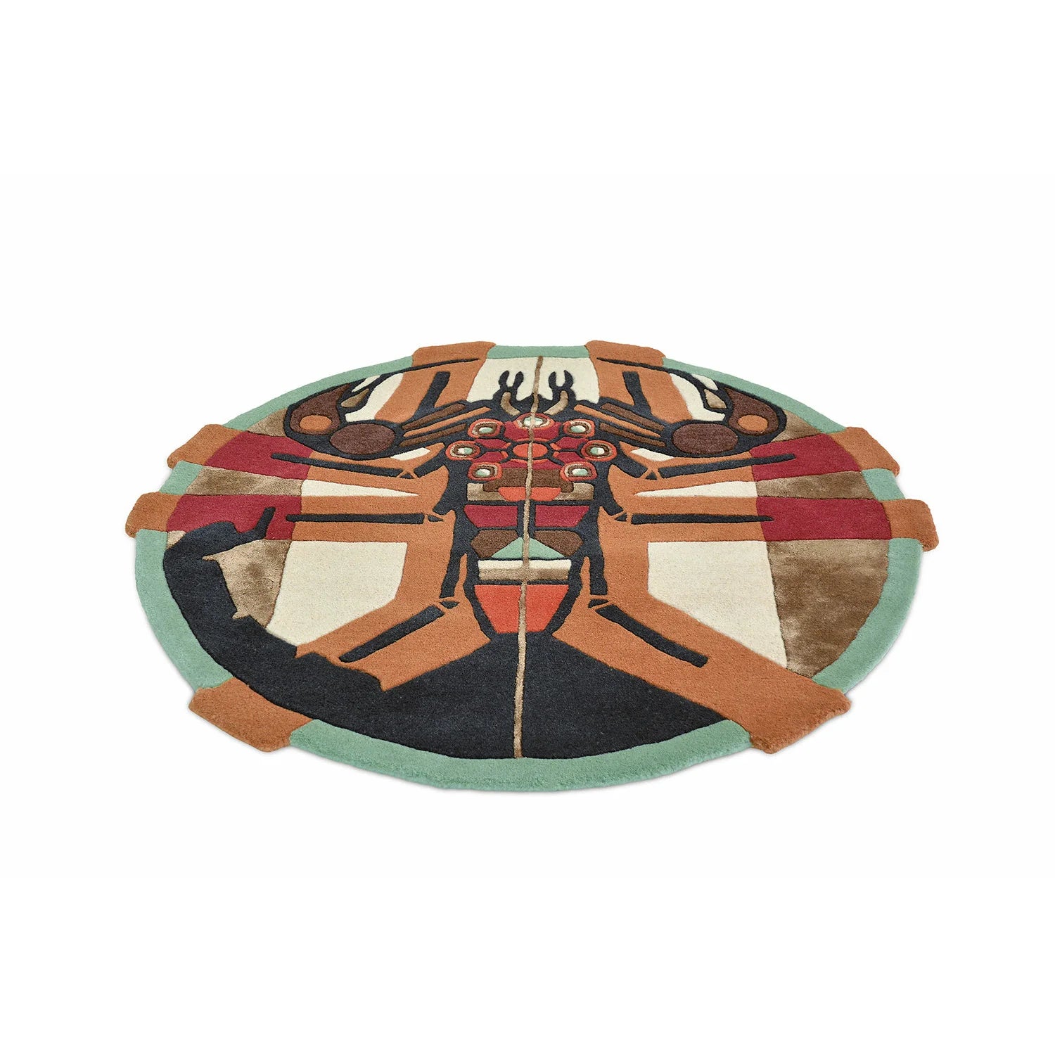 Kulatý koberec ZODIAC ŠTÍR hnědo-zelený