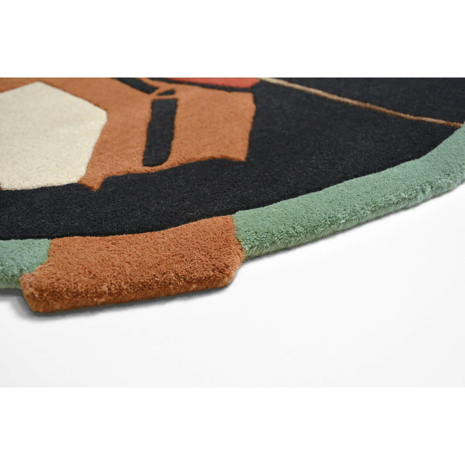 Kulatý koberec ZODIAC ŠTÍR hnědo-zelený