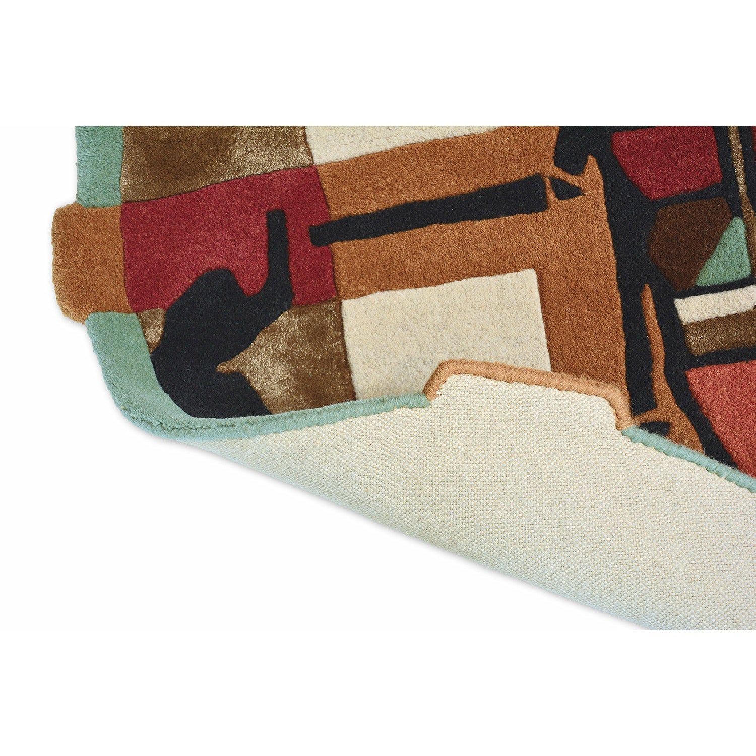 Kulatý koberec ZODIAC ŠTÍR hnědo-zelený