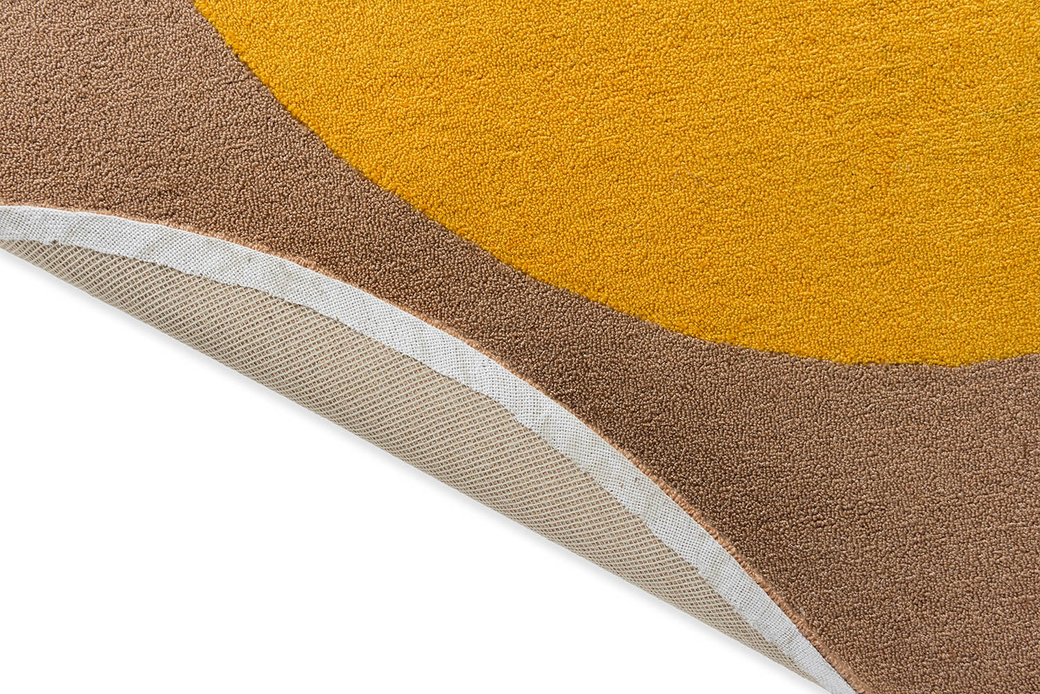 Venkovní koberec FESTIVAL KRUHOVÝ žlutý