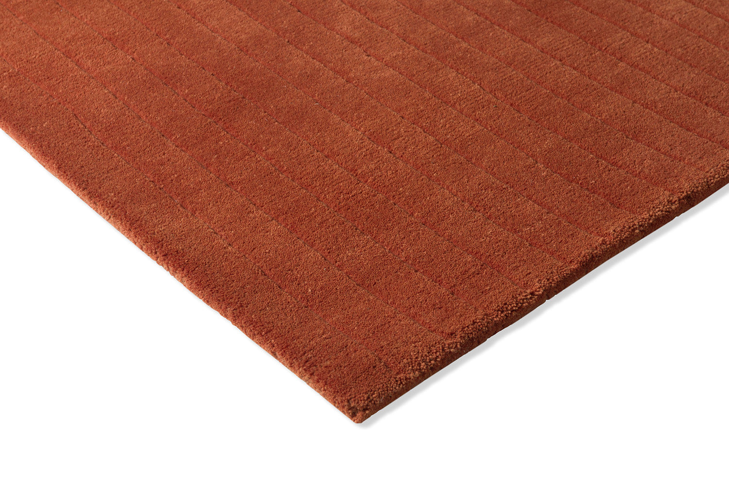 DECOR RHYTHM orange rug with beige and green