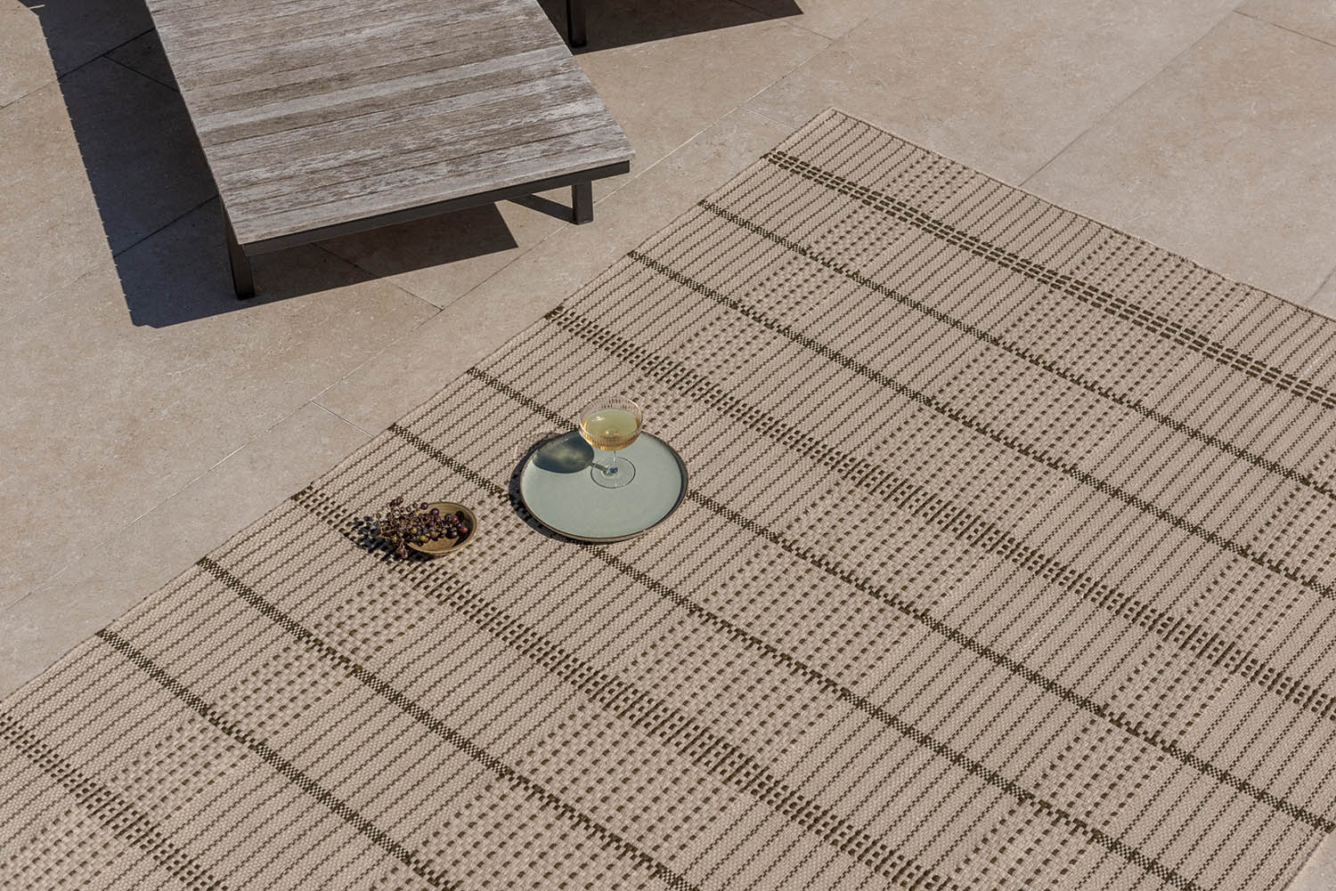 Venkovní koberec ZONA STITCH béžovo-hnědý