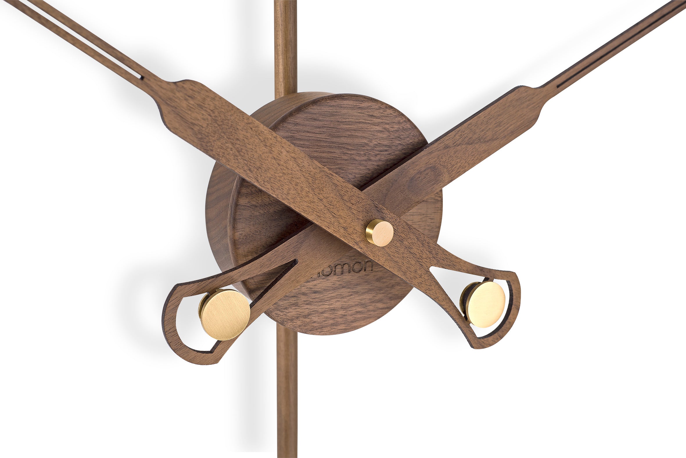 Nástěnné hodiny BILBAO PREMIUM ořechové dřevo s mosazným detailem