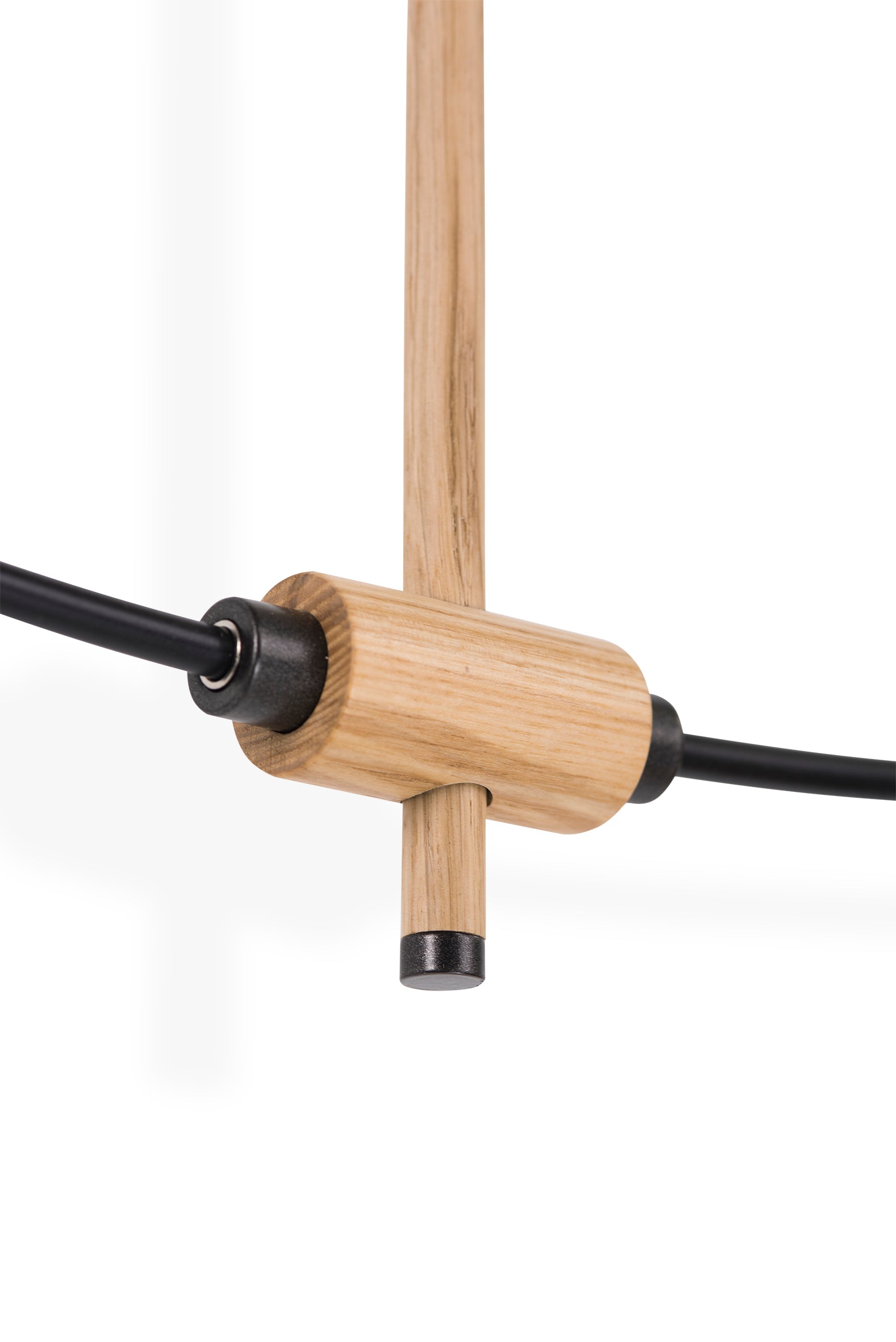 Nástěnné hodiny BILBAO PREMIUM z dubového dřeva s černou barvou