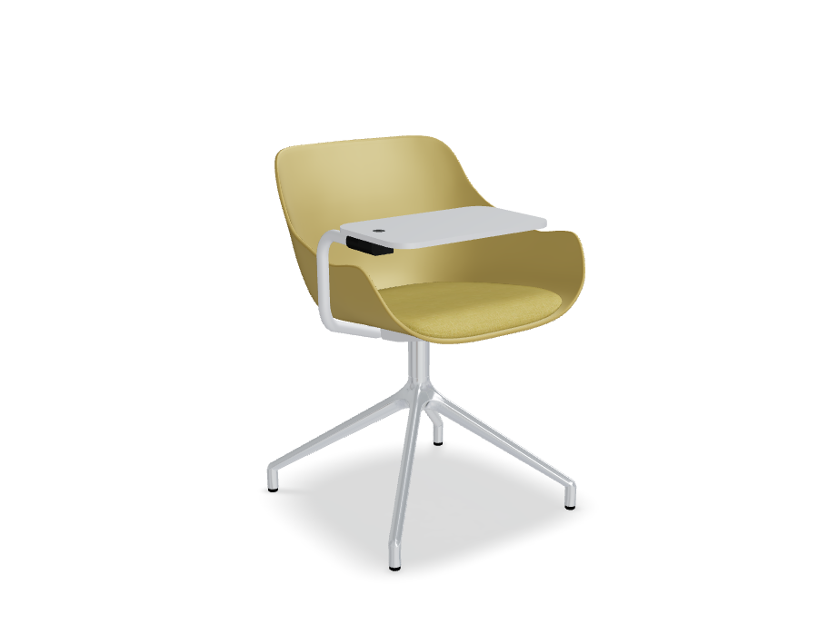 Otáčecí židle s deskou BALTIC REMIX hliník leštěný