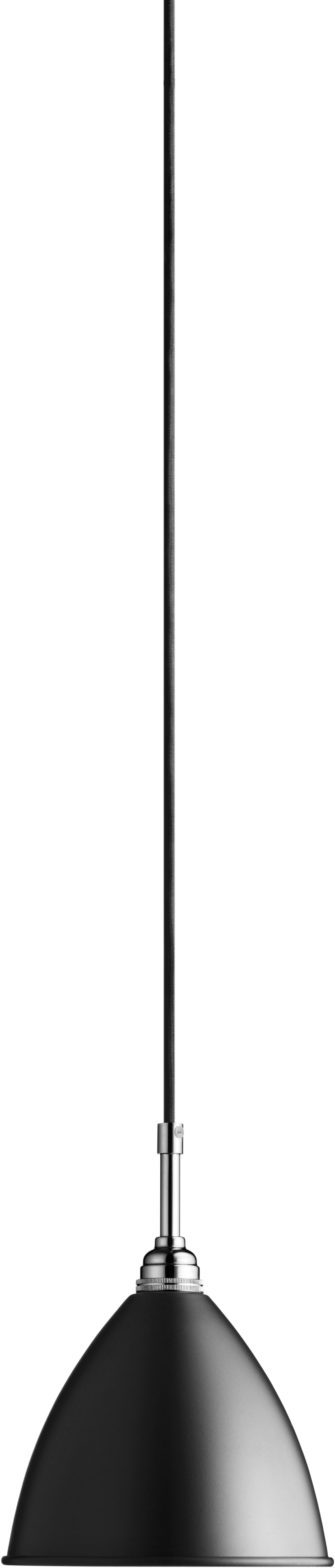 BESTLITE BL9 chrome pendant lamp with black shade