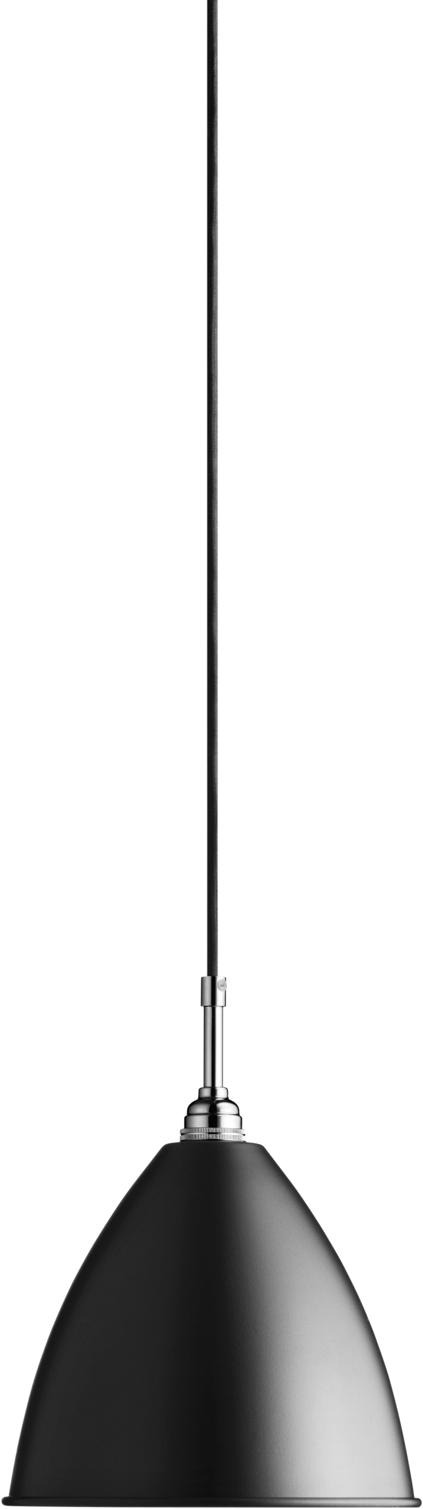 BESTLITE BL9 chrome pendant lamp with black shade